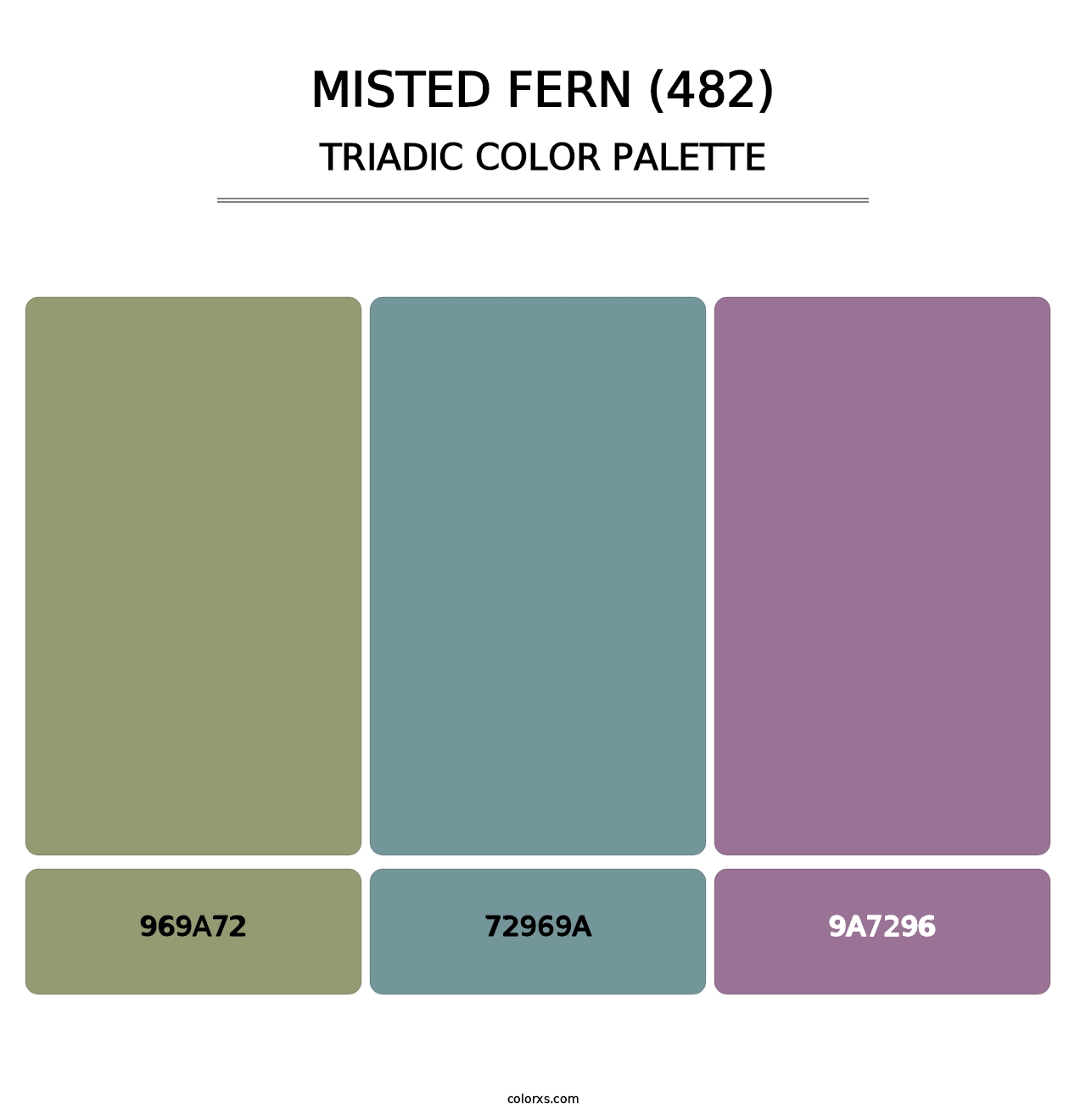 Misted Fern (482) - Triadic Color Palette