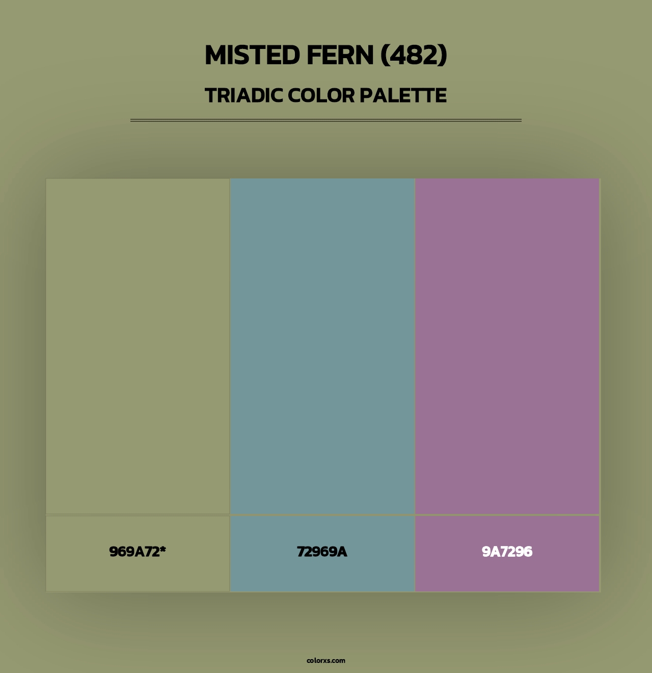 Misted Fern (482) - Triadic Color Palette