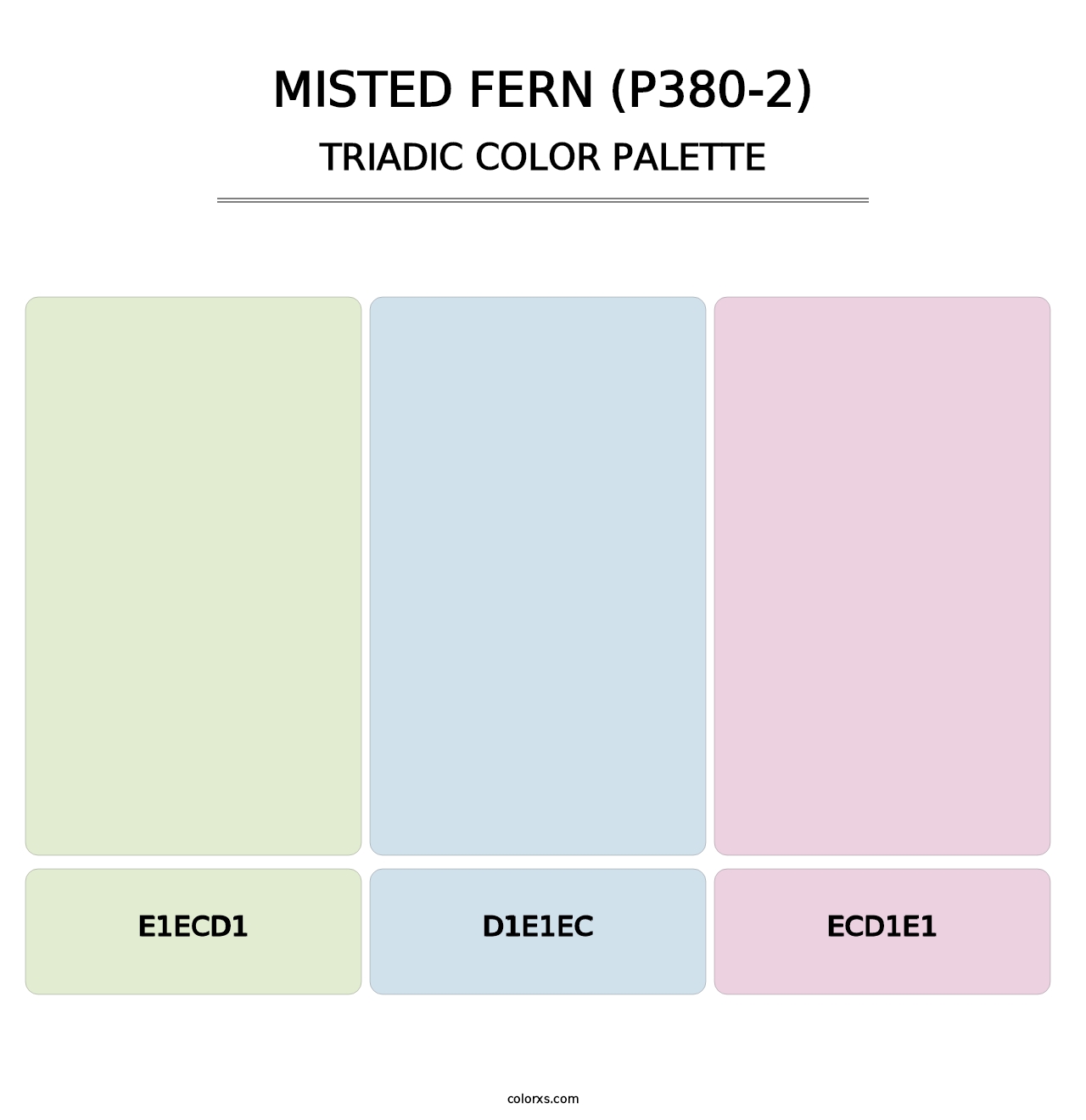 Misted Fern (P380-2) - Triadic Color Palette
