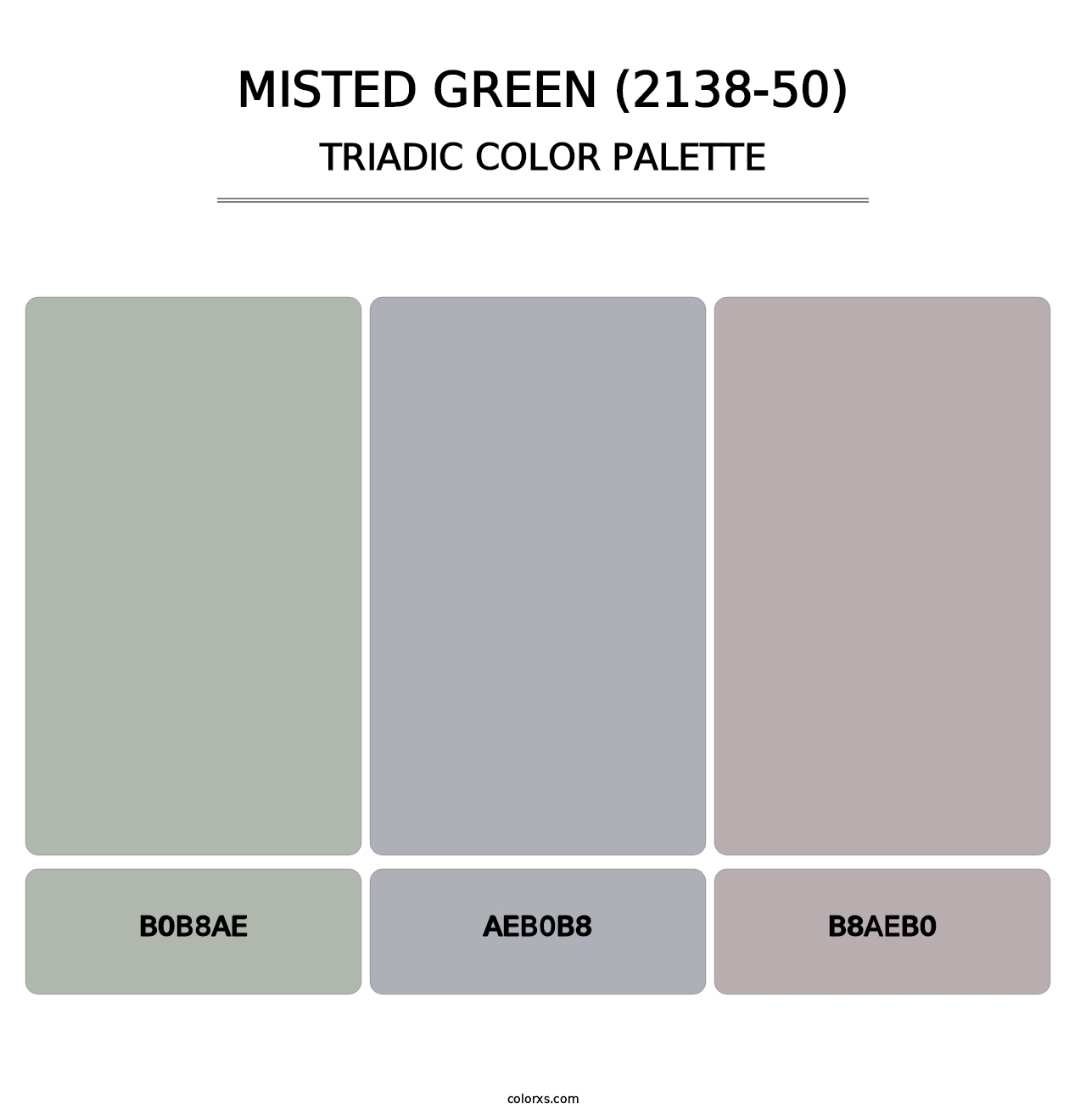 Misted Green (2138-50) - Triadic Color Palette