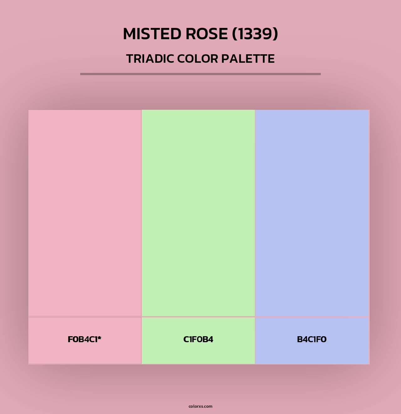 Misted Rose (1339) - Triadic Color Palette