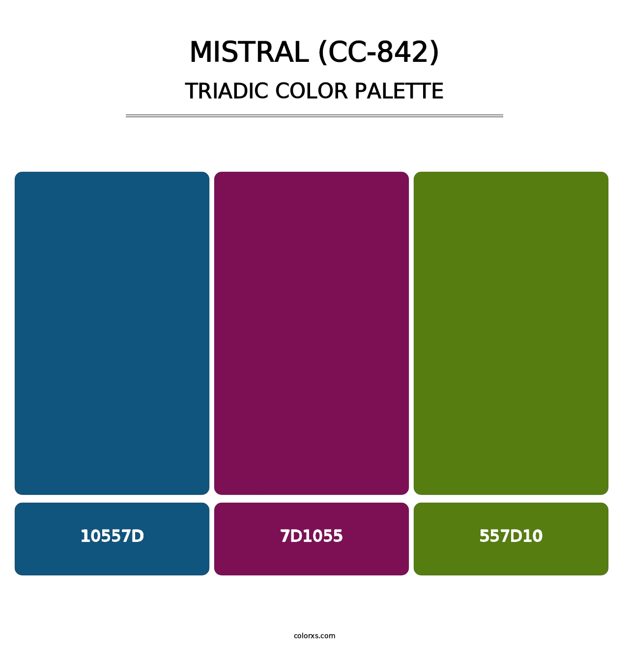Mistral (CC-842) - Triadic Color Palette