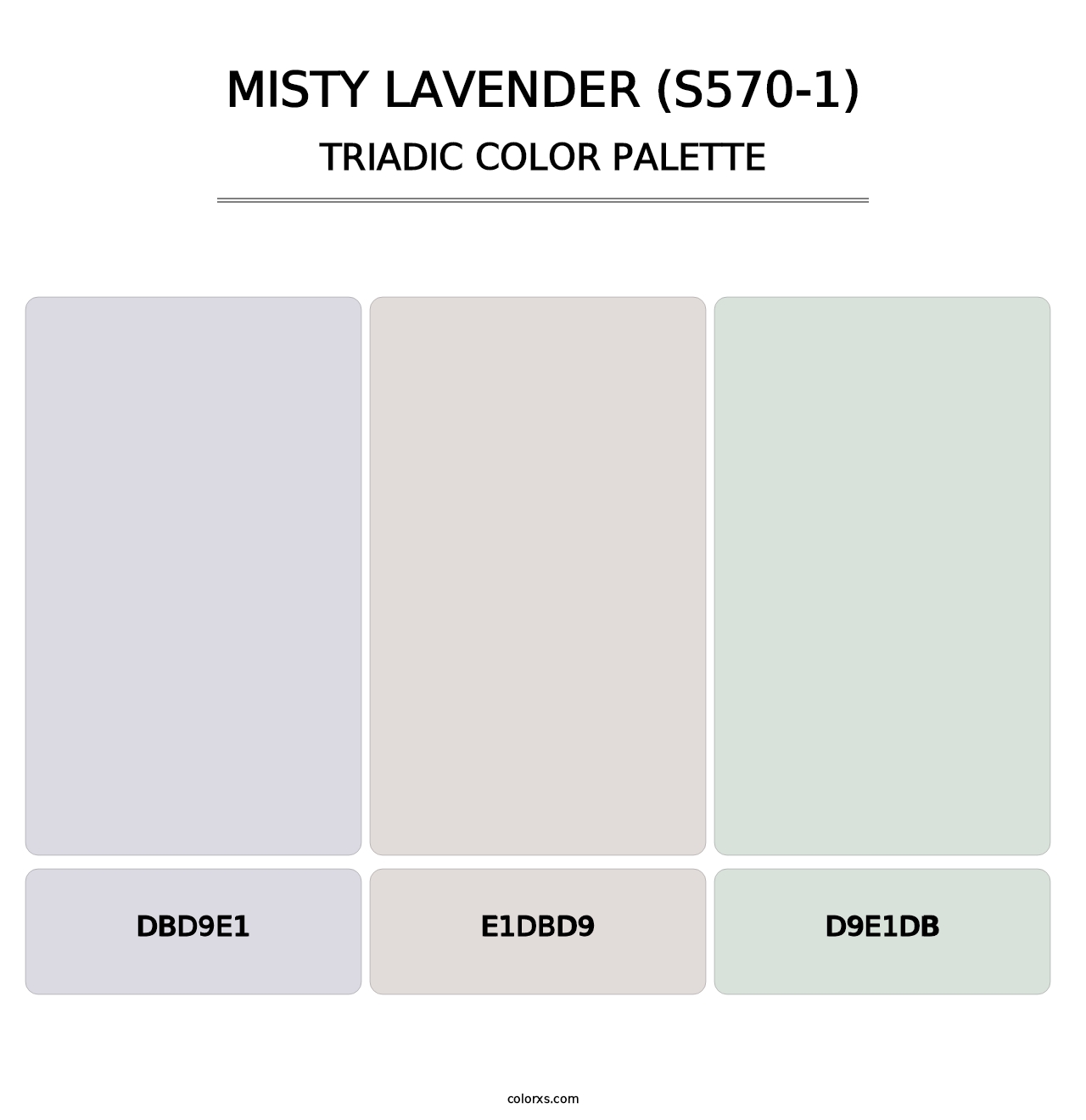 Misty Lavender (S570-1) - Triadic Color Palette