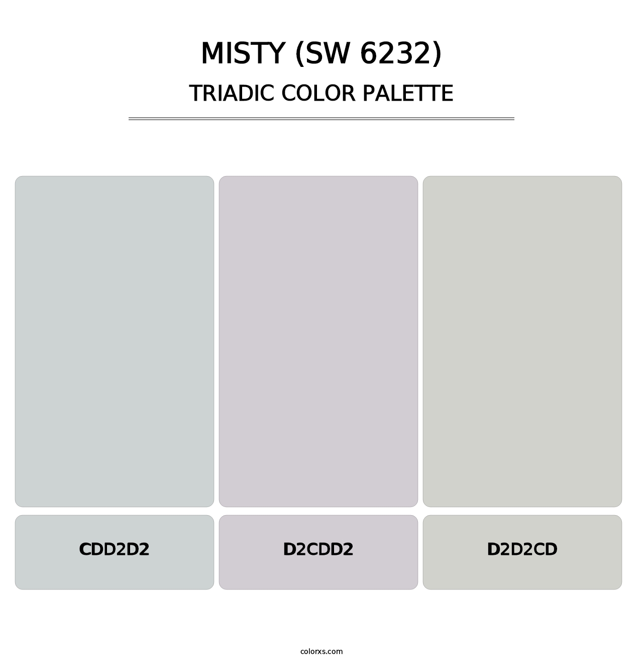 Misty (SW 6232) - Triadic Color Palette
