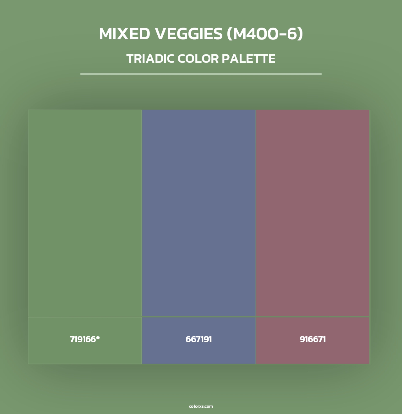 Mixed Veggies (M400-6) - Triadic Color Palette