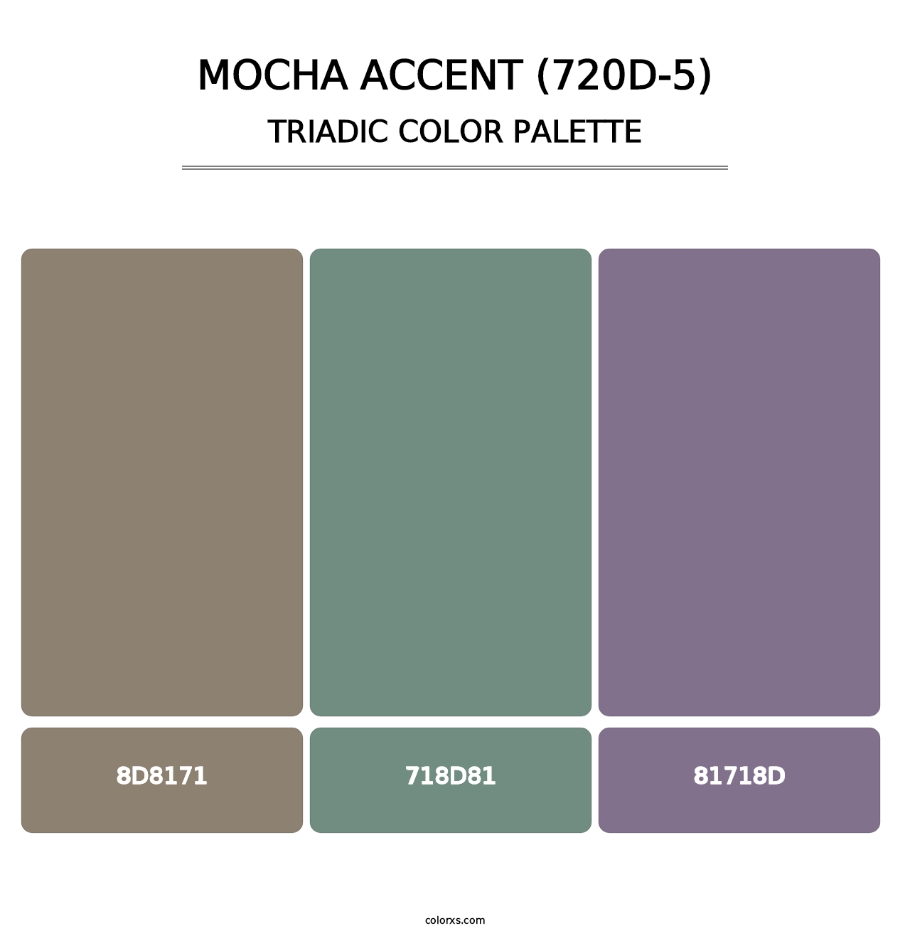 Mocha Accent (720D-5) - Triadic Color Palette