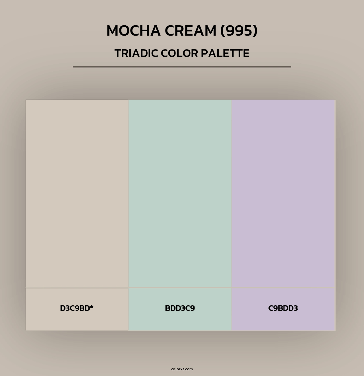 Mocha Cream (995) - Triadic Color Palette