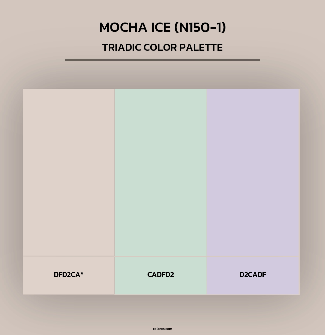 Mocha Ice (N150-1) - Triadic Color Palette