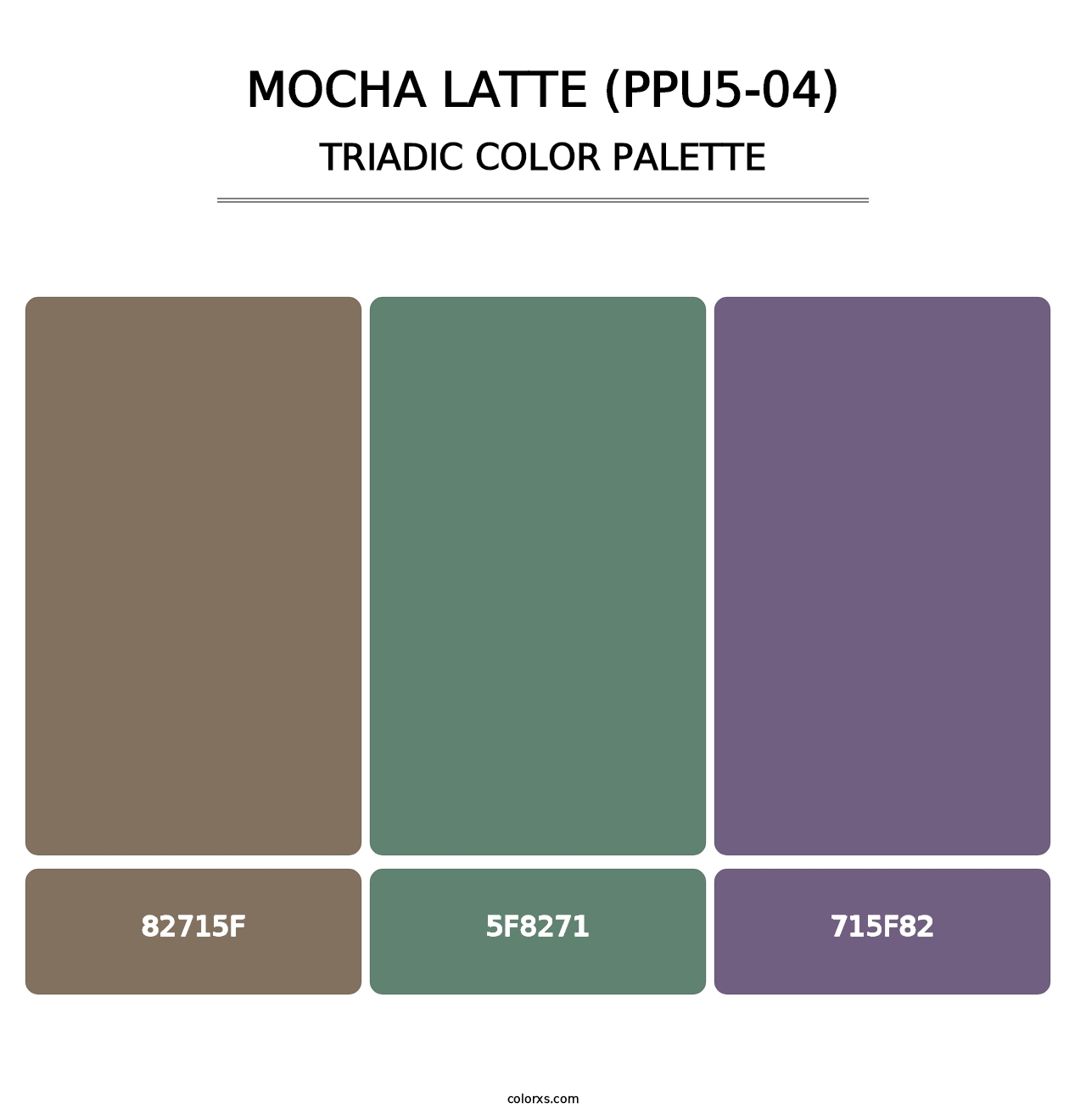Mocha Latte (PPU5-04) - Triadic Color Palette