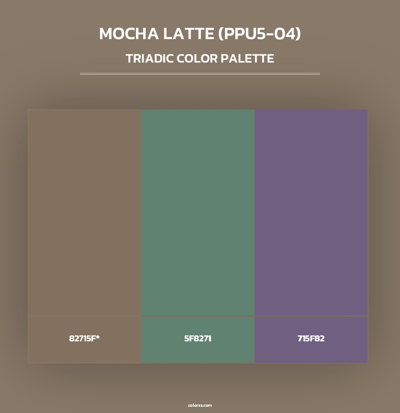 Mocha Latte (PPU5-04) - Triadic Color Palette