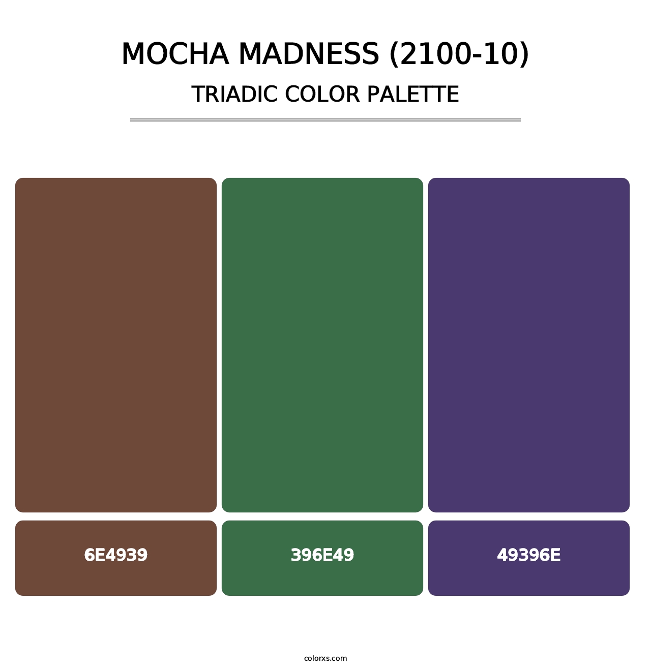 Mocha Madness (2100-10) - Triadic Color Palette