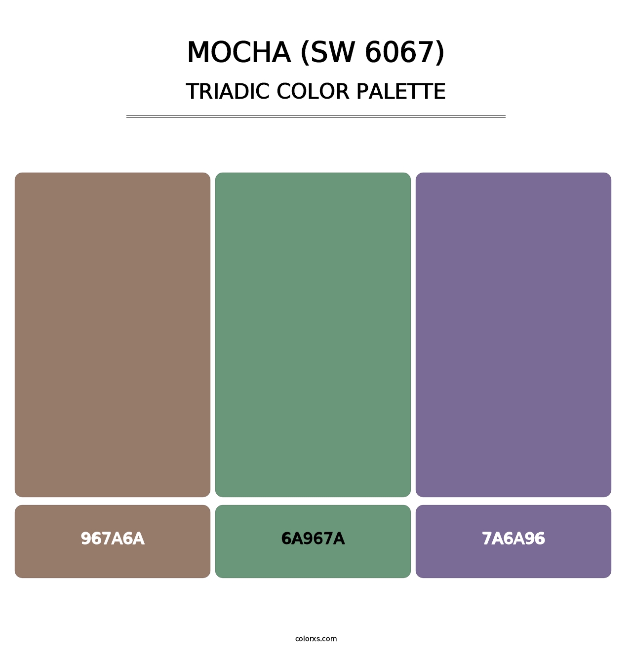 Mocha (SW 6067) - Triadic Color Palette