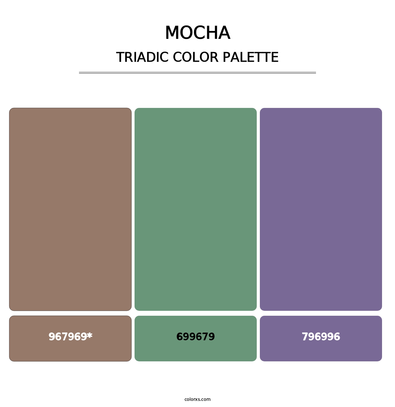 Mocha - Triadic Color Palette