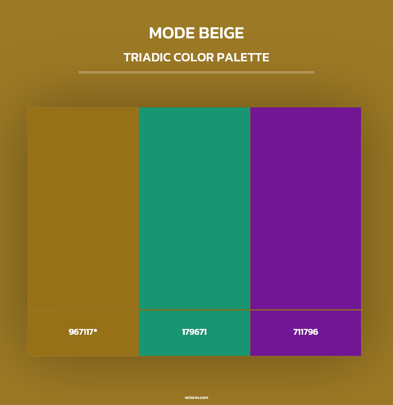 Mode Beige - Triadic Color Palette