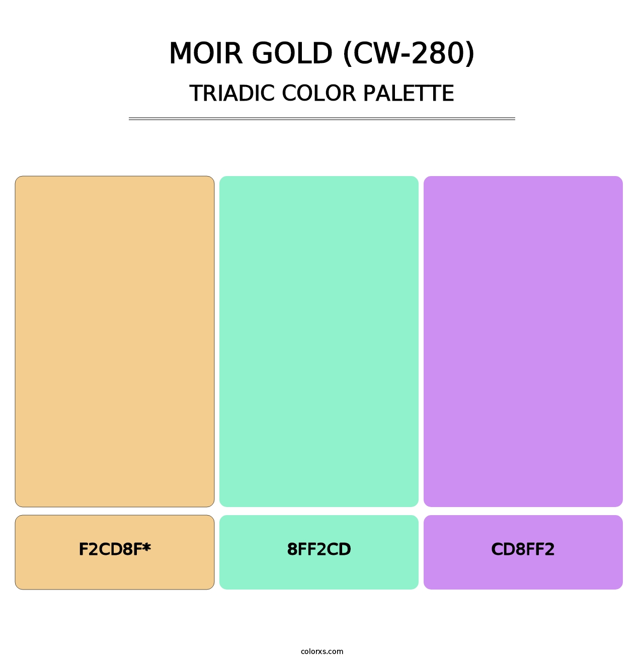 Moir Gold (CW-280) - Triadic Color Palette