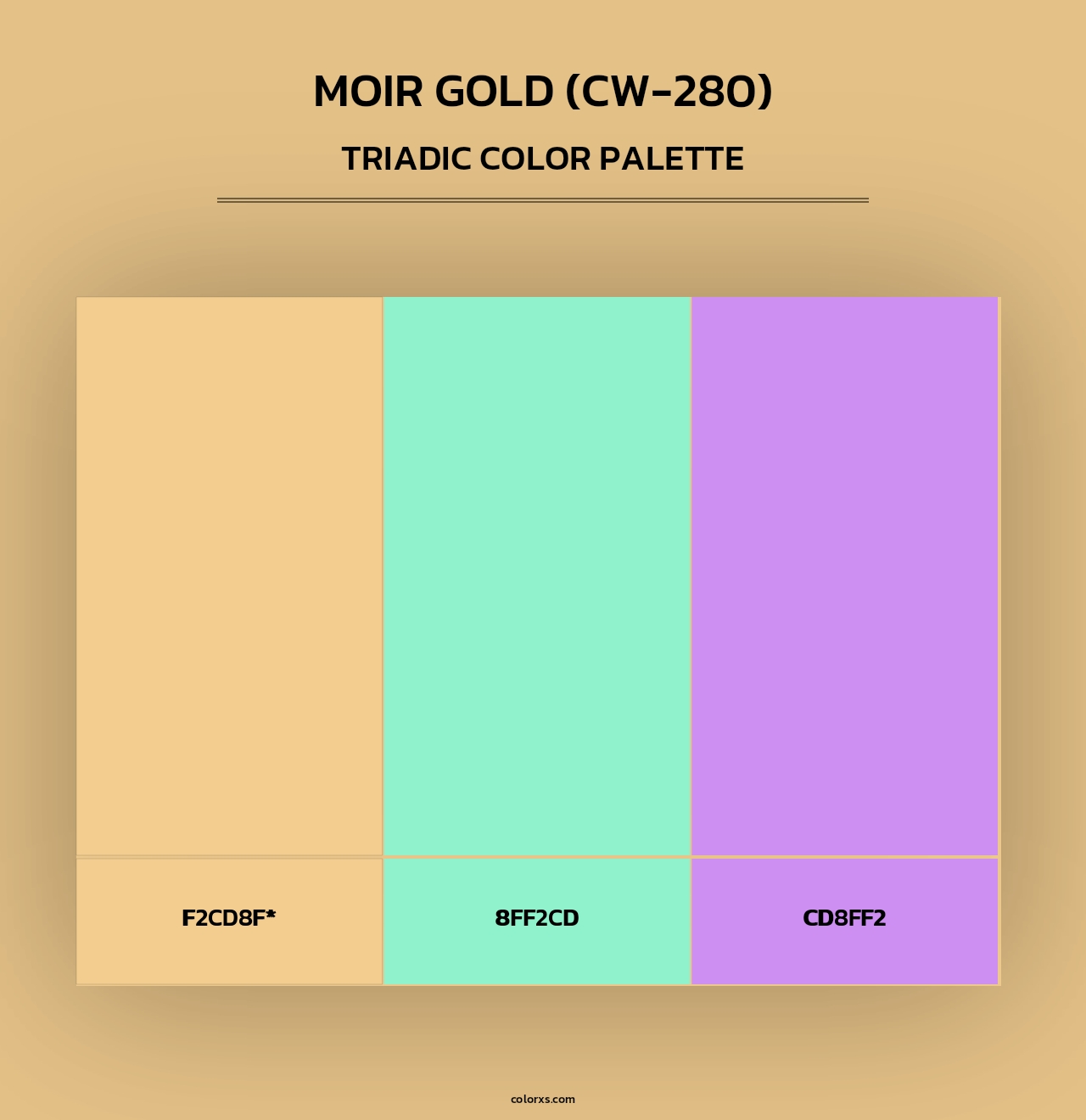 Moir Gold (CW-280) - Triadic Color Palette