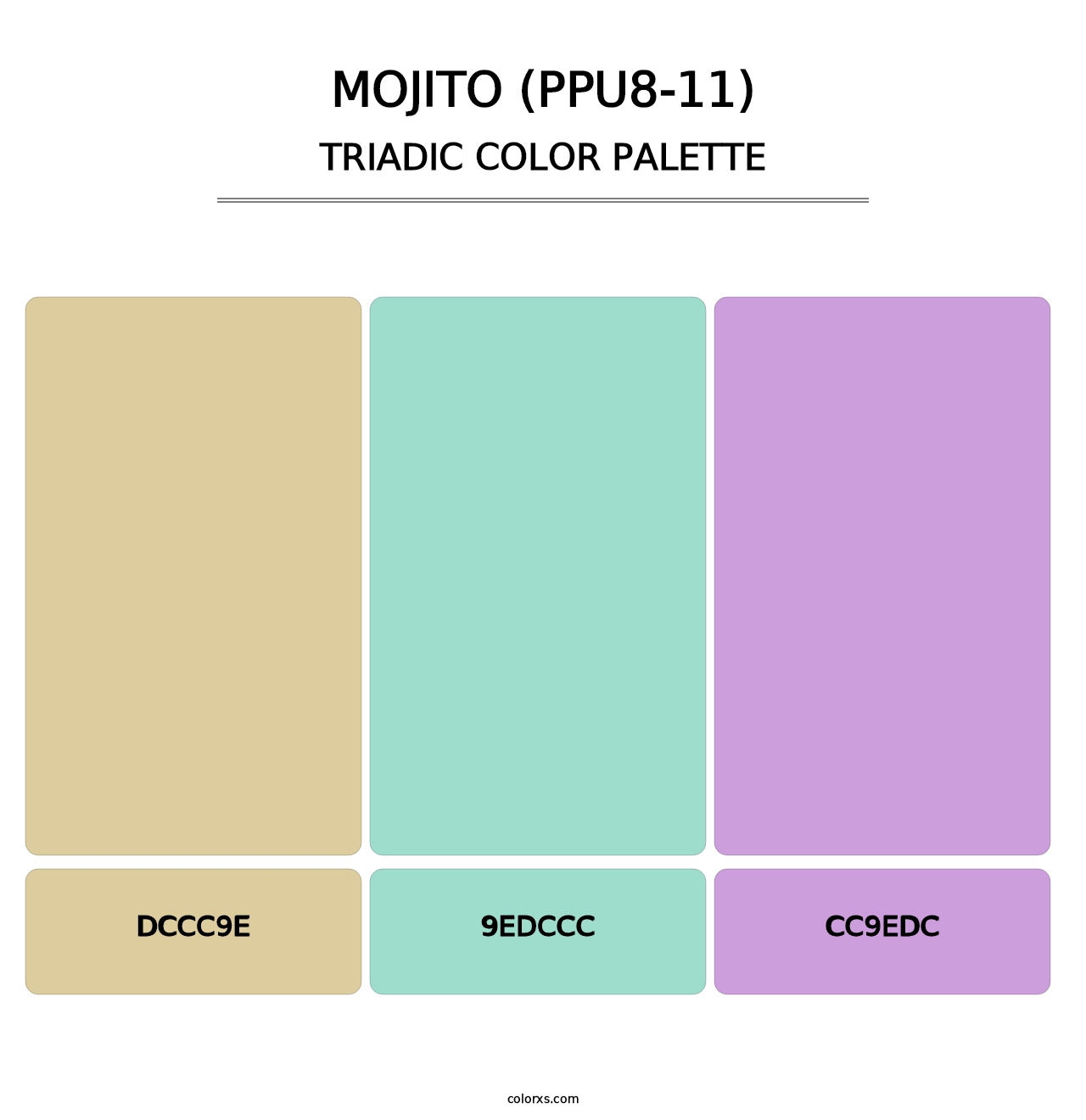 Mojito (PPU8-11) - Triadic Color Palette