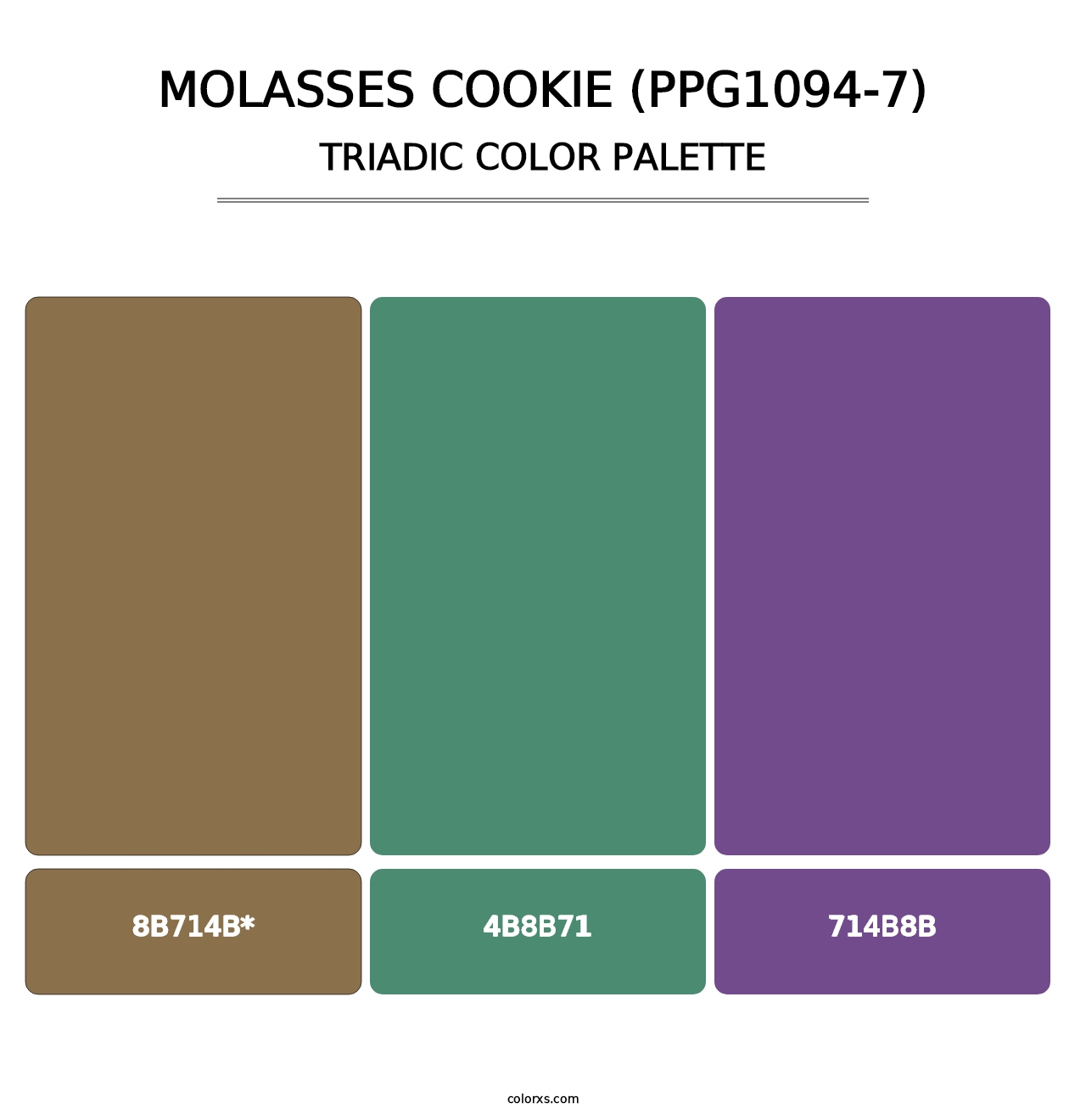 Molasses Cookie (PPG1094-7) - Triadic Color Palette