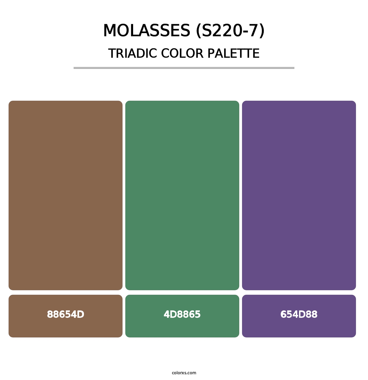Molasses (S220-7) - Triadic Color Palette