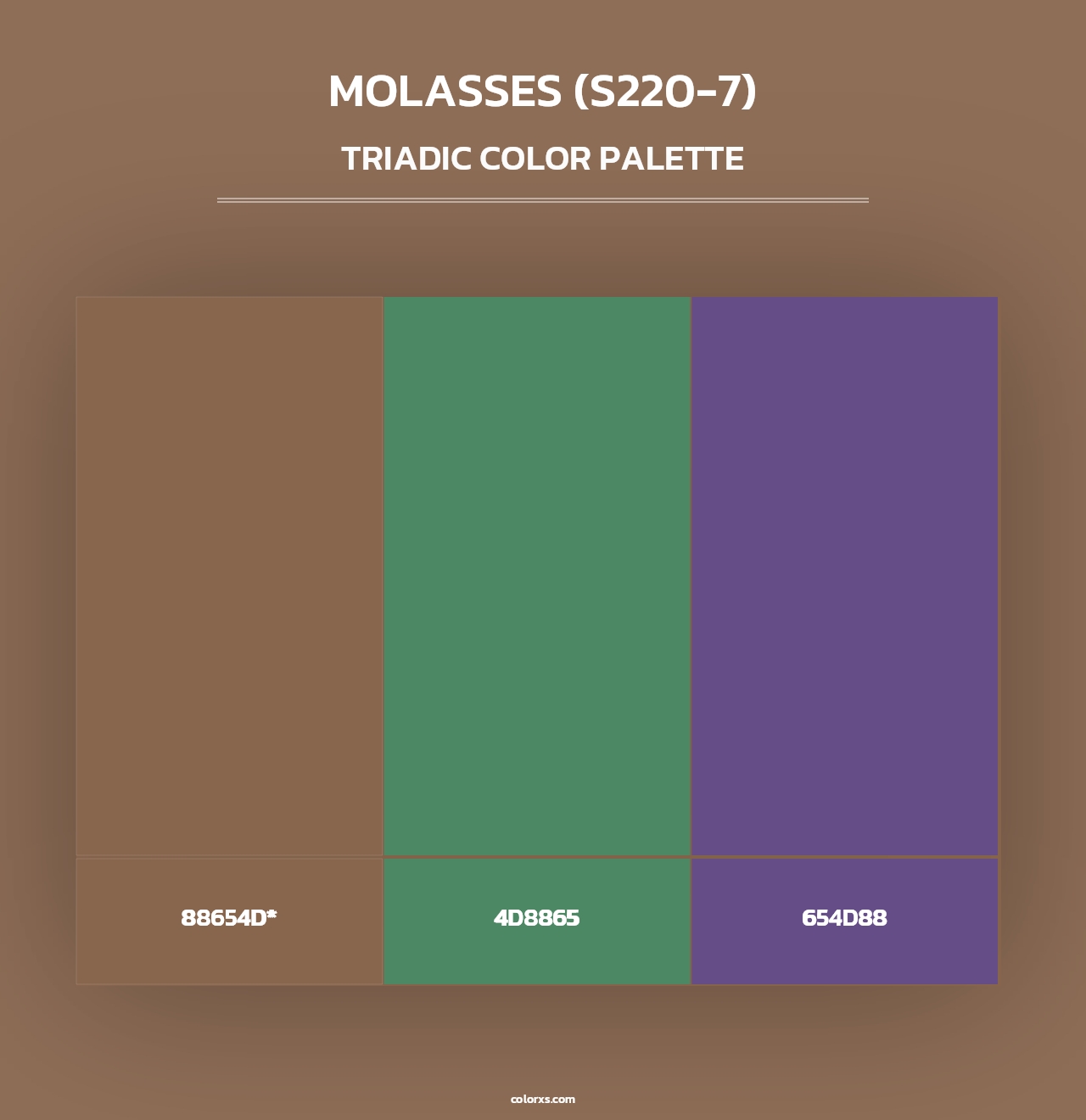 Molasses (S220-7) - Triadic Color Palette