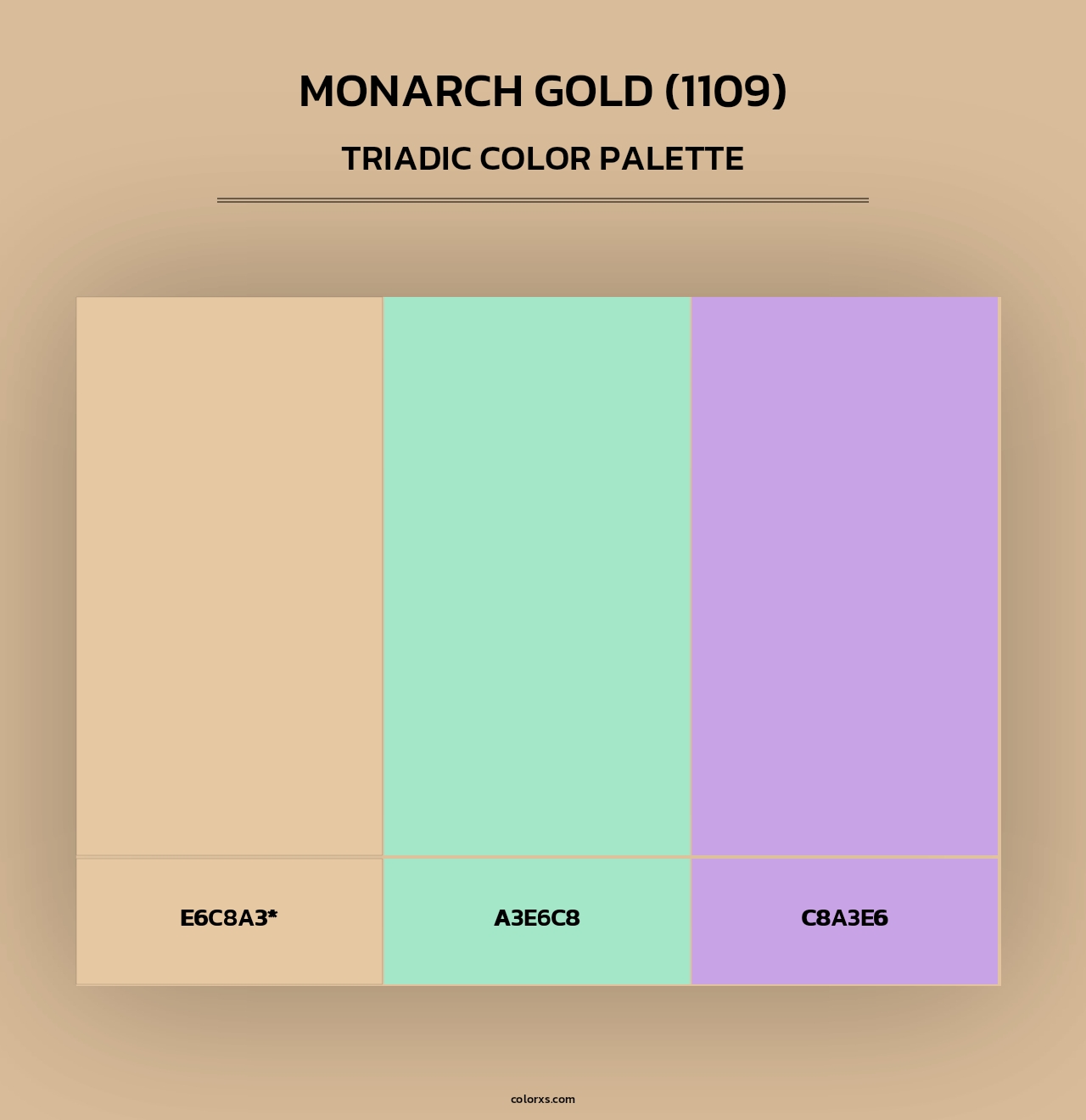 Monarch Gold (1109) - Triadic Color Palette