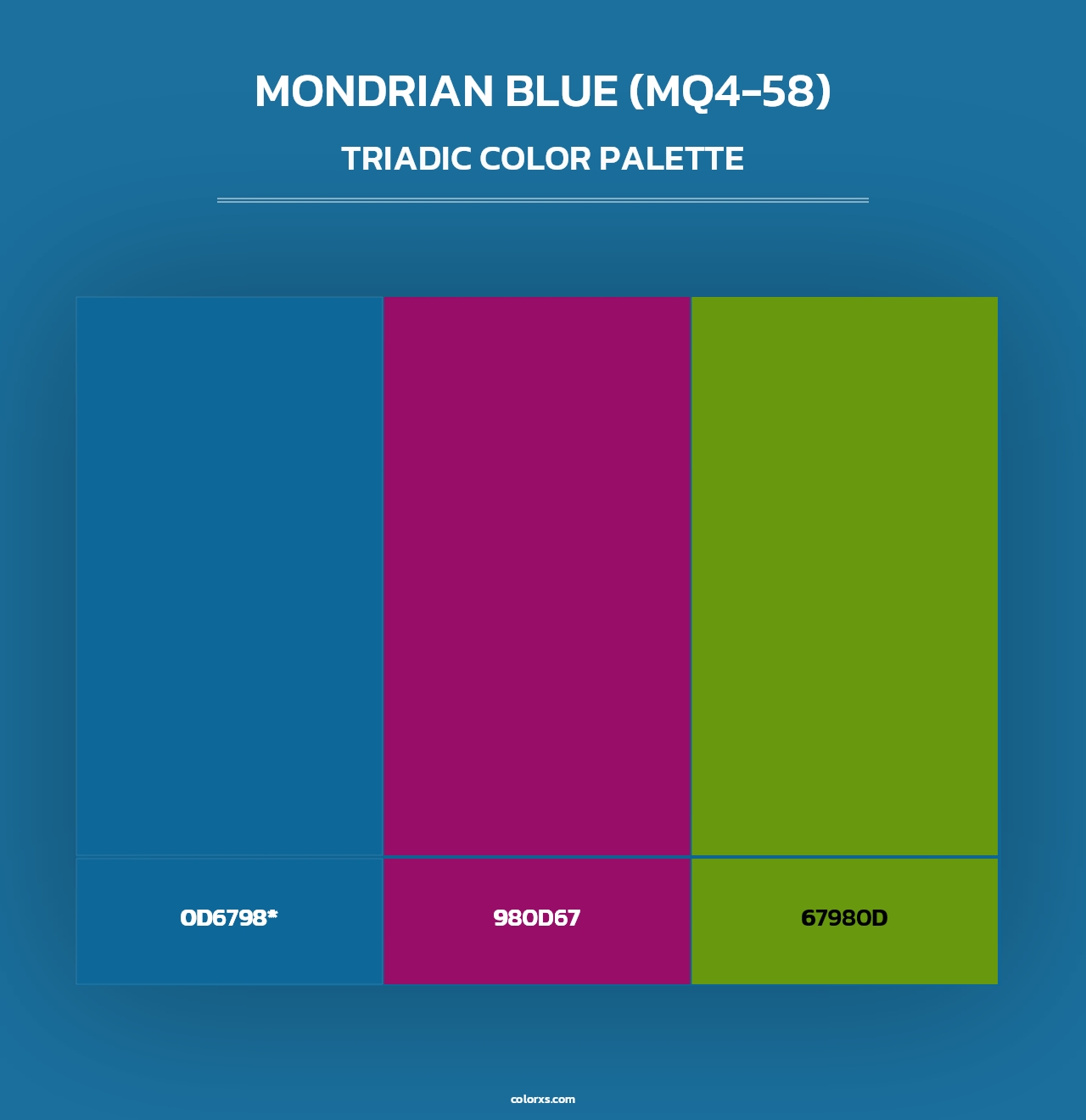 Mondrian Blue (MQ4-58) - Triadic Color Palette