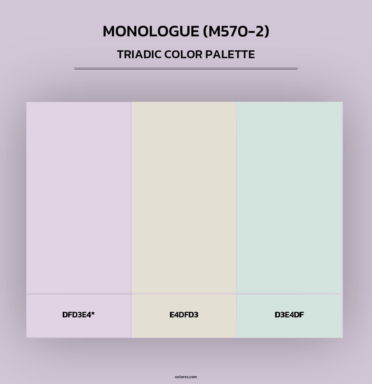 Monologue (M570-2) - Triadic Color Palette