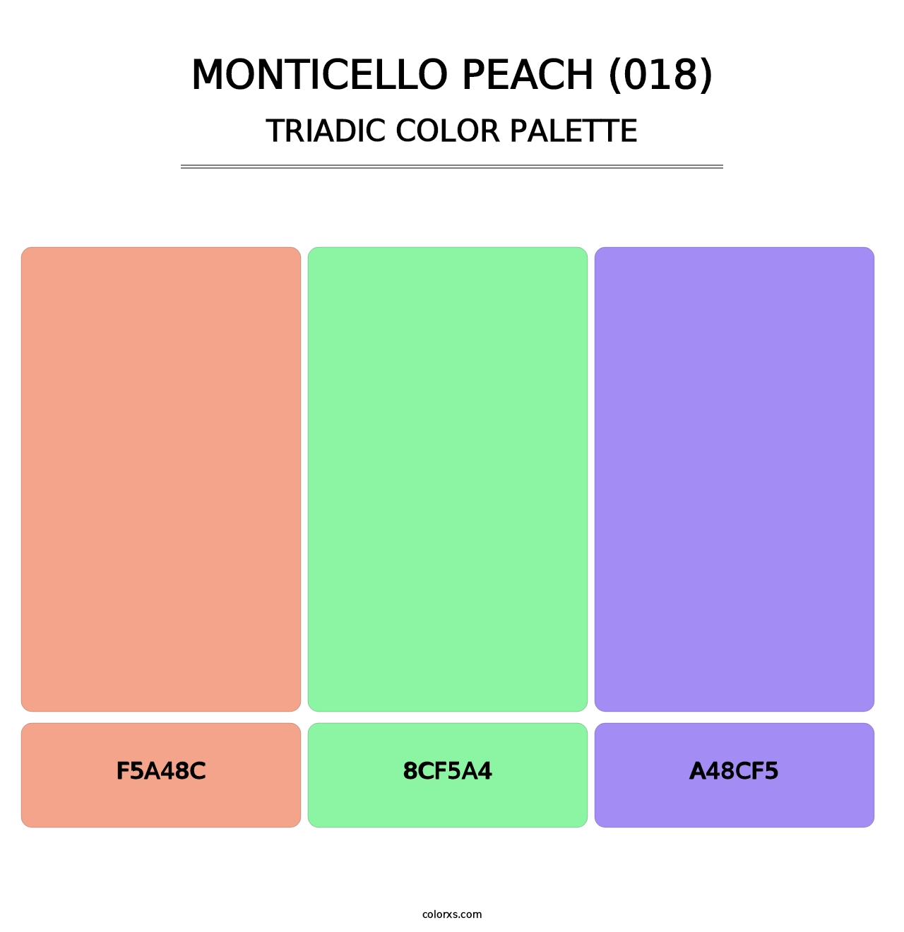 Monticello Peach (018) - Triadic Color Palette