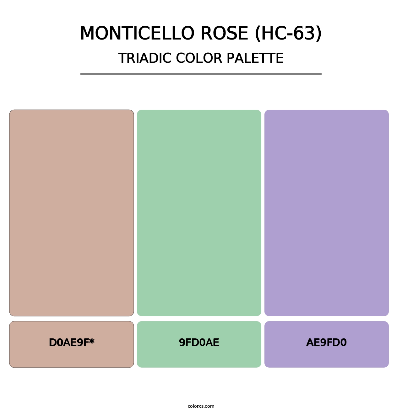 Monticello Rose (HC-63) - Triadic Color Palette