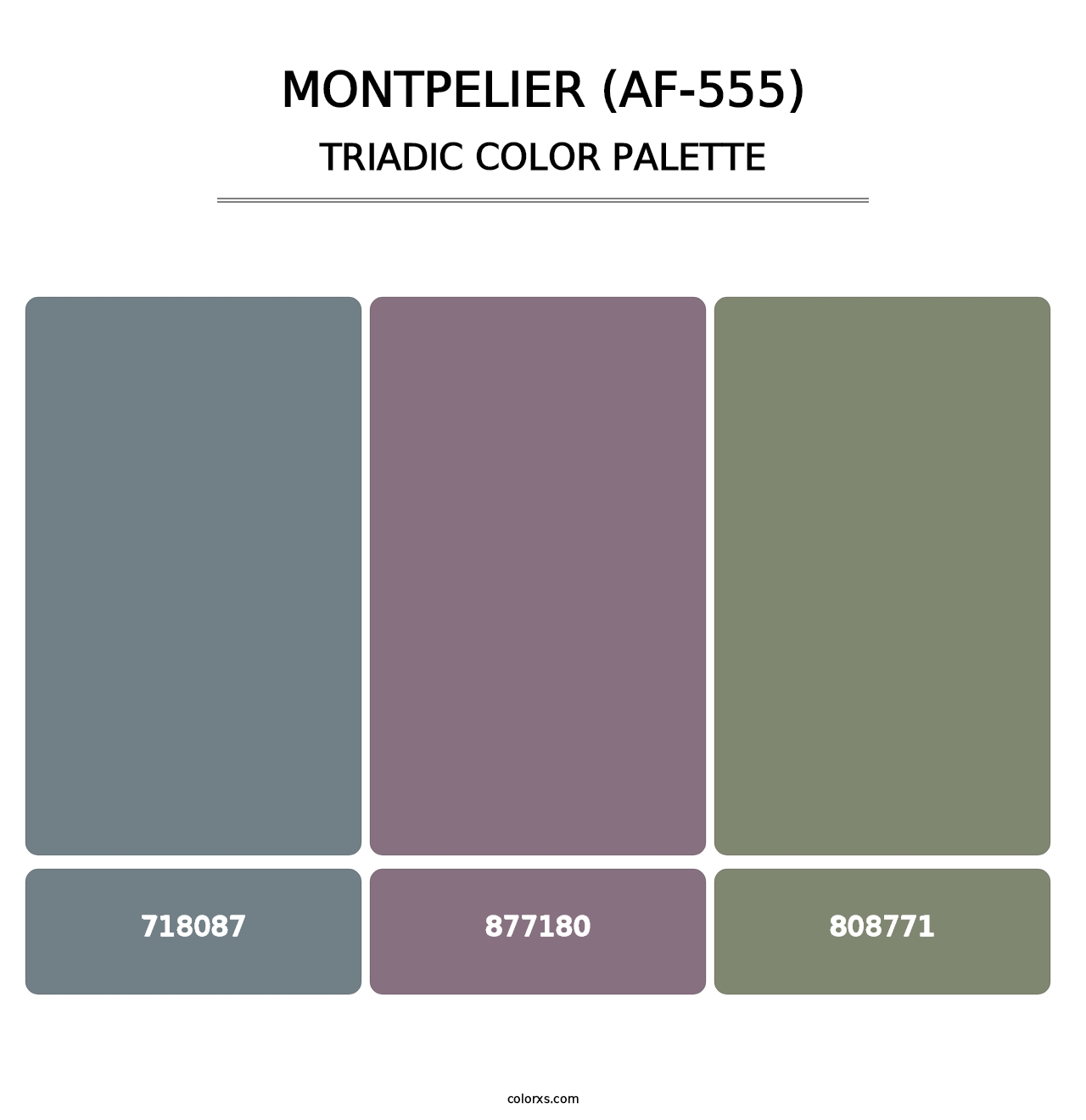 Montpelier (AF-555) - Triadic Color Palette