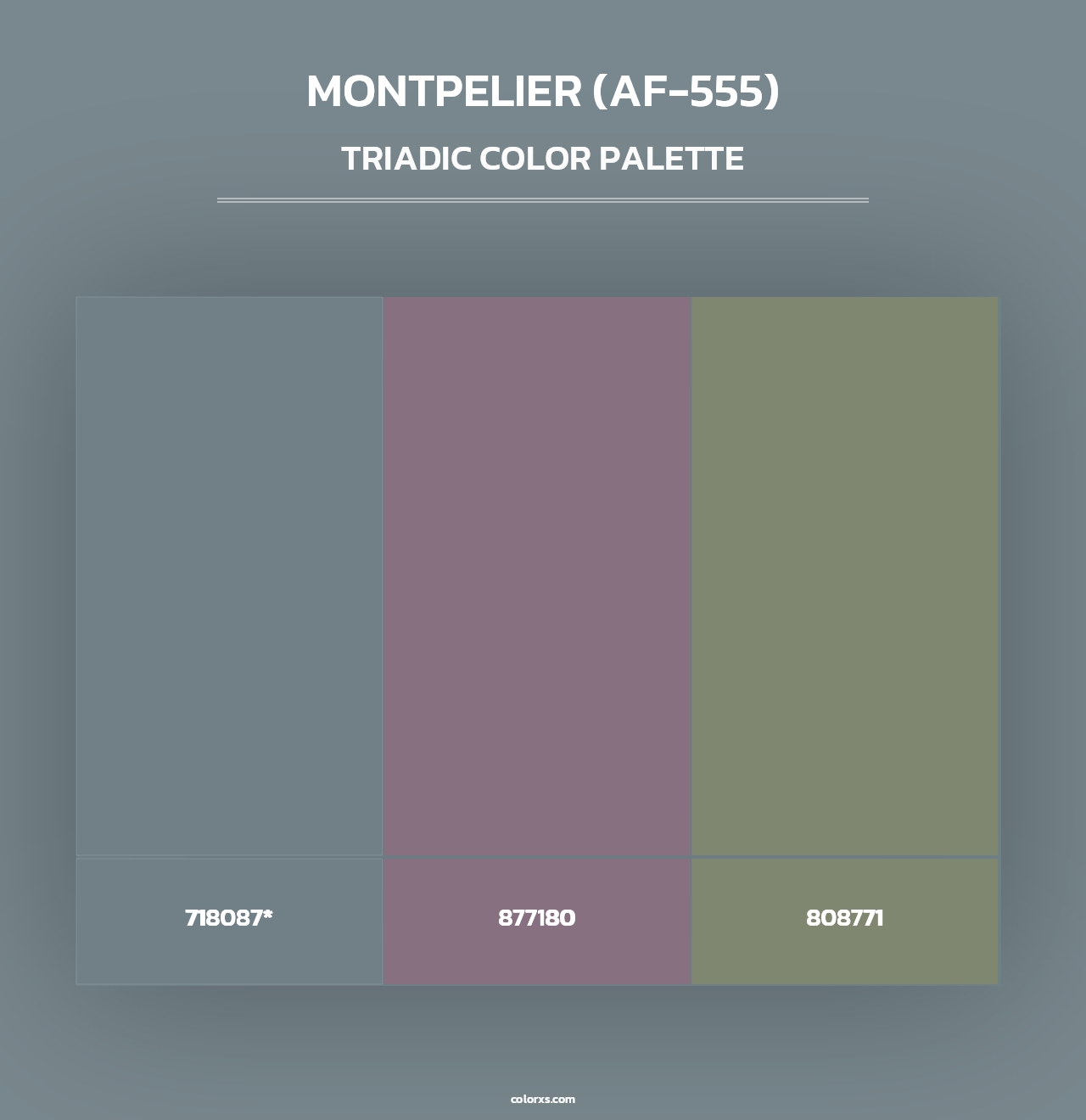 Montpelier (AF-555) - Triadic Color Palette