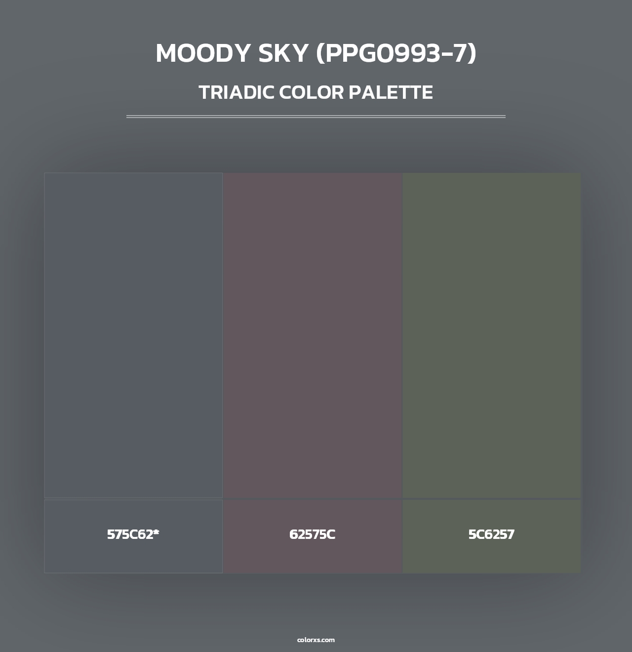 Moody Sky (PPG0993-7) - Triadic Color Palette