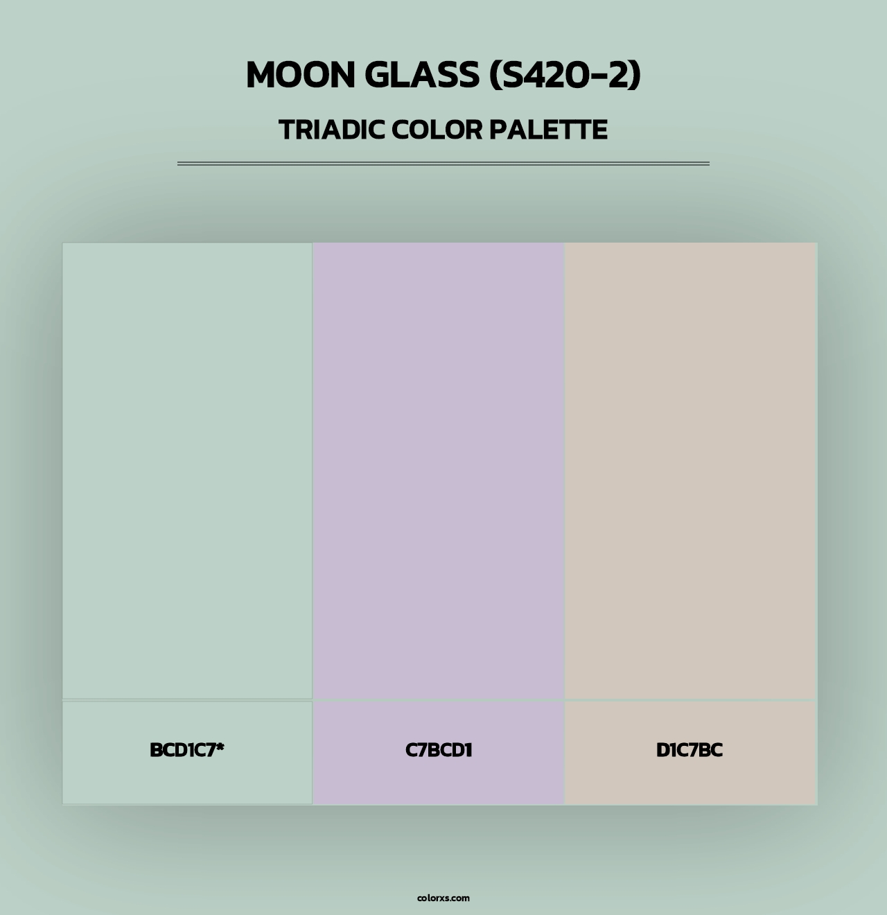 Moon Glass (S420-2) - Triadic Color Palette