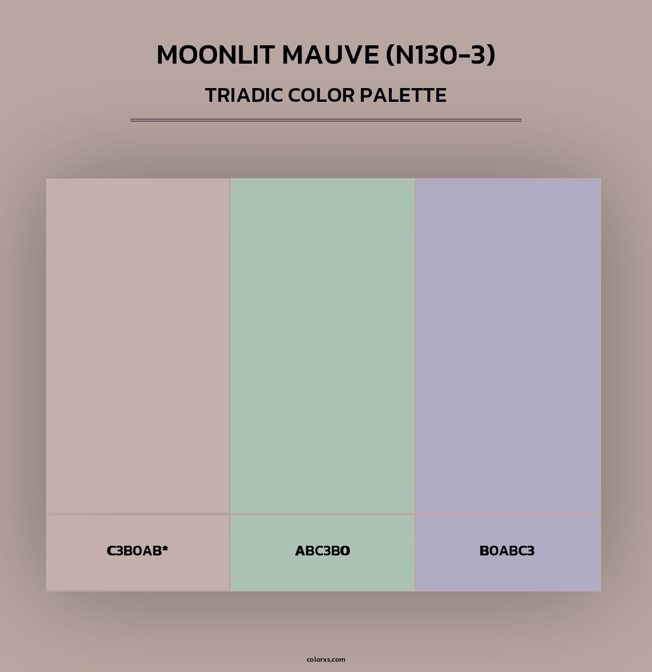 Moonlit Mauve (N130-3) - Triadic Color Palette