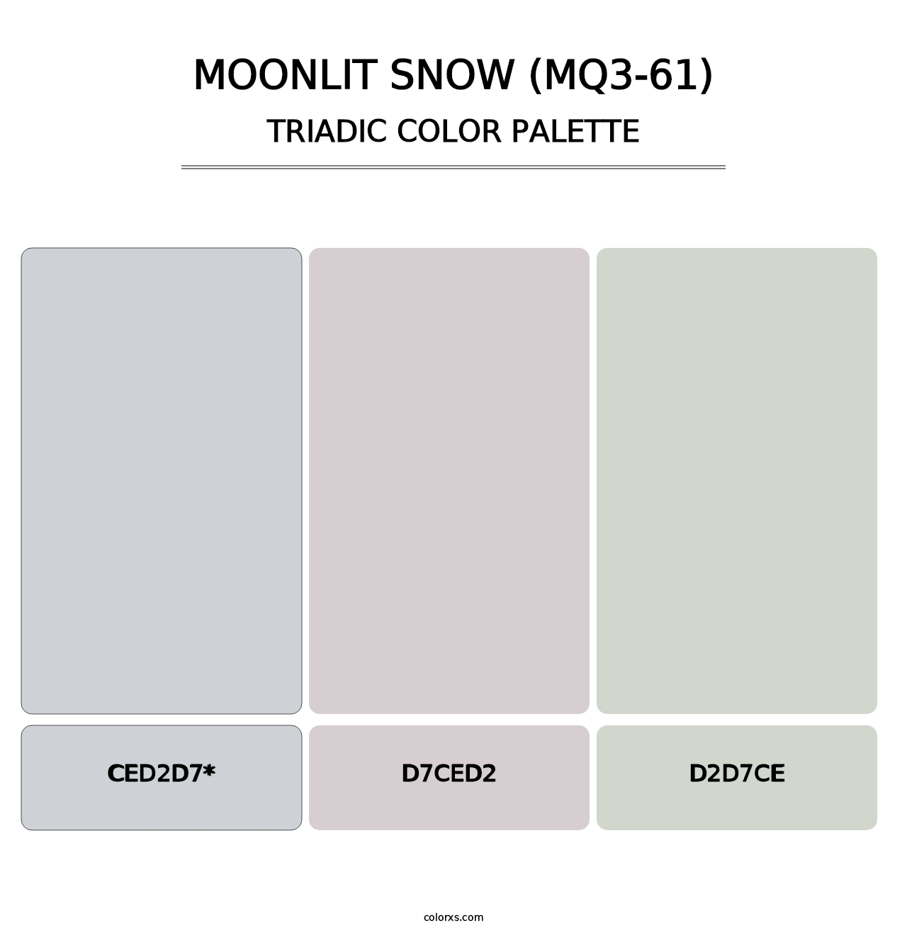 Moonlit Snow (MQ3-61) - Triadic Color Palette