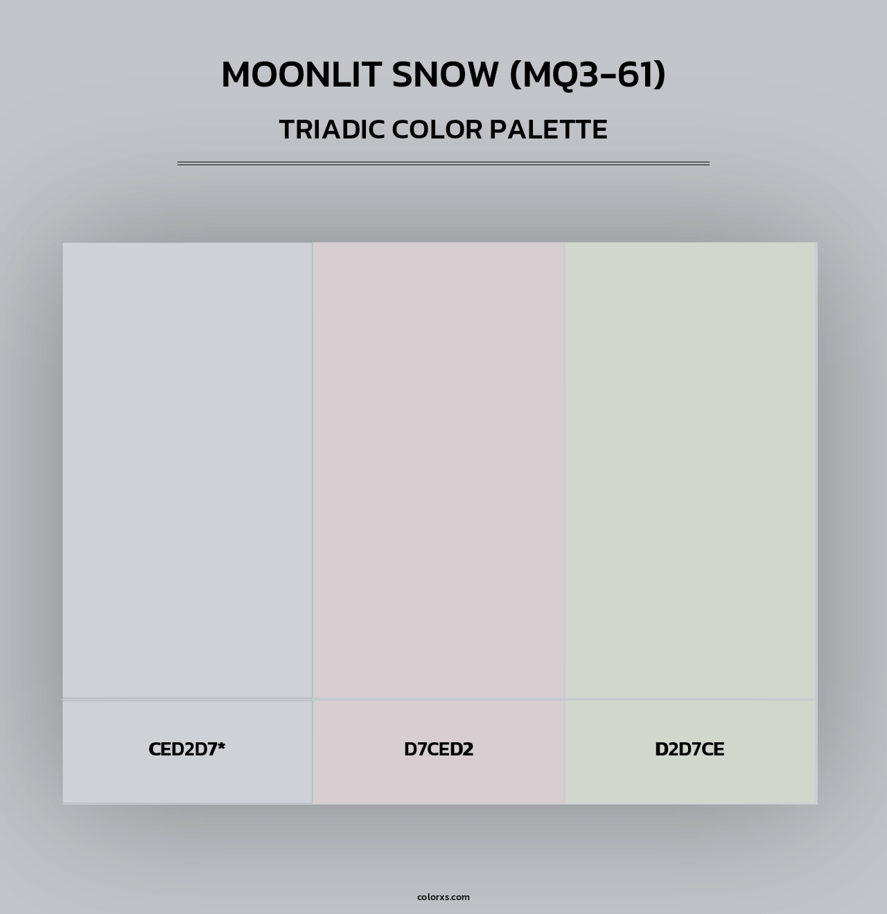 Moonlit Snow (MQ3-61) - Triadic Color Palette