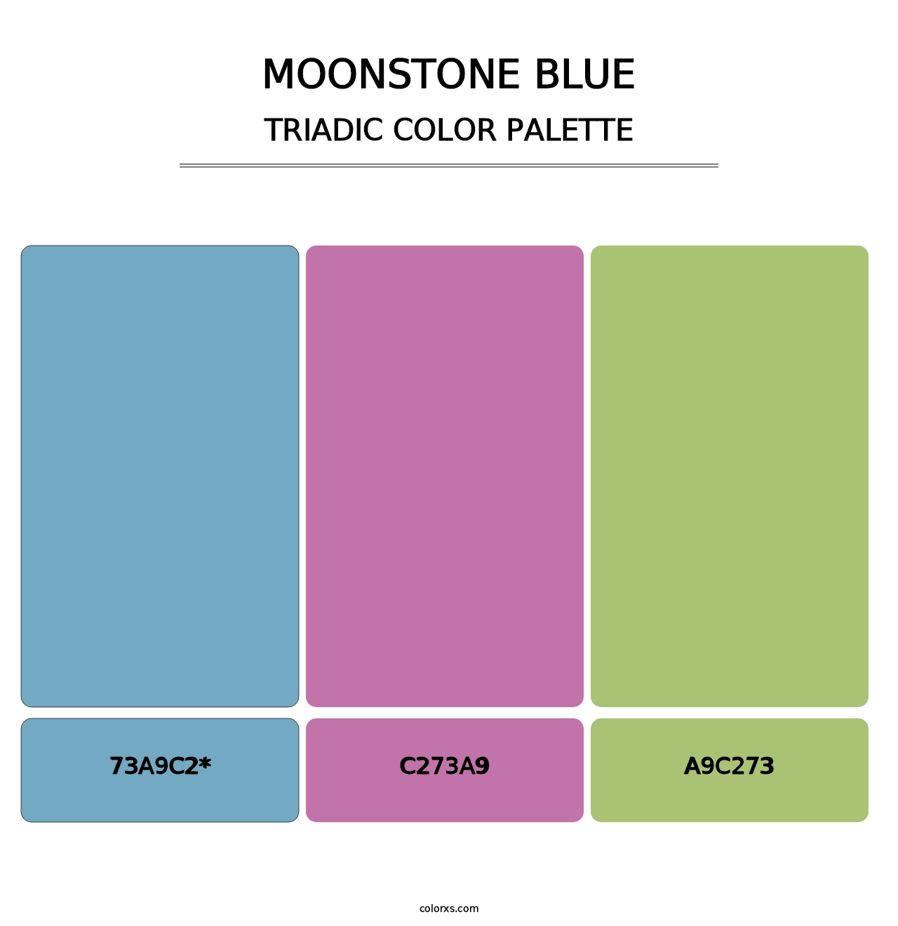 Moonstone Blue - Triadic Color Palette