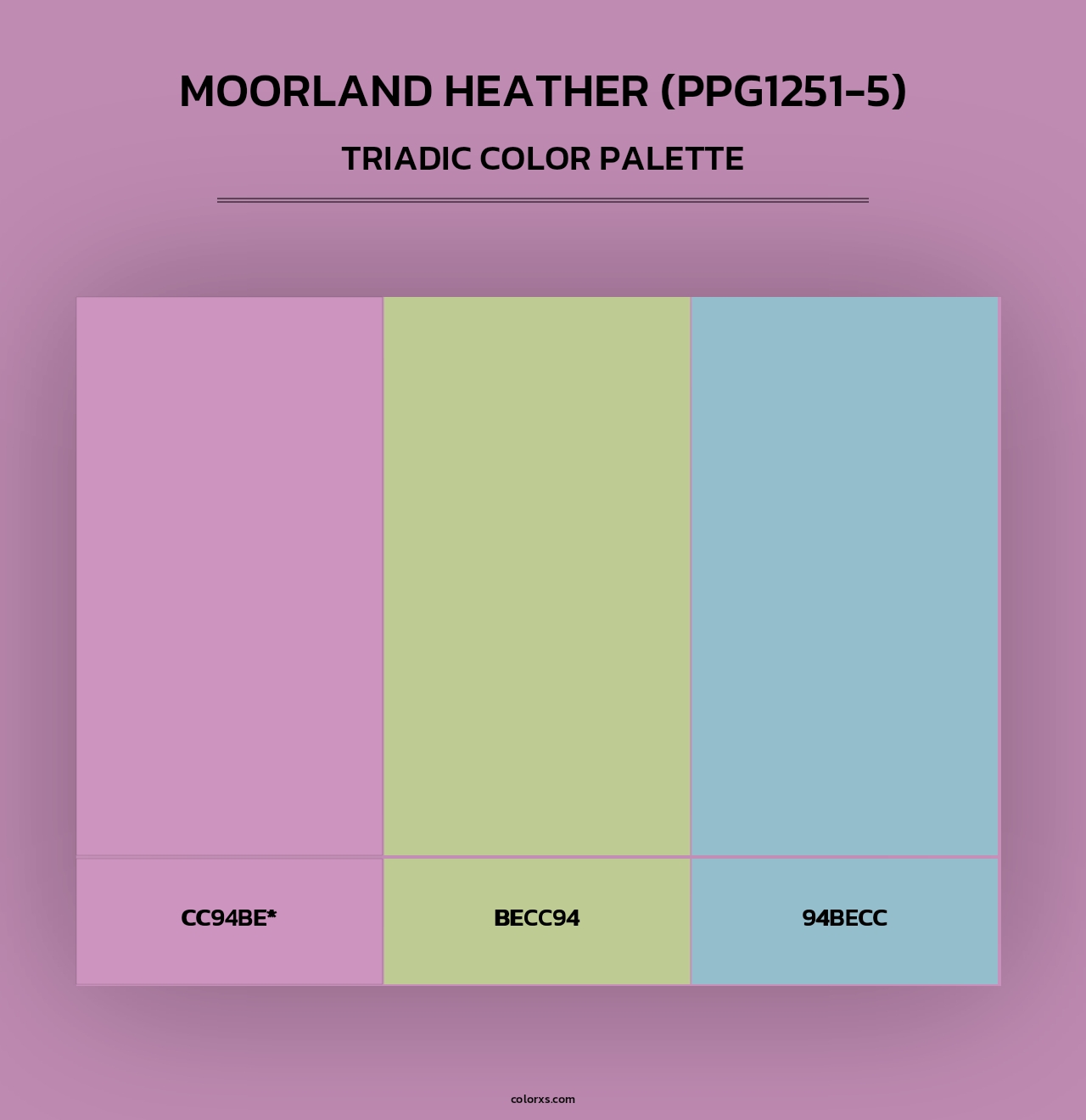 Moorland Heather (PPG1251-5) - Triadic Color Palette