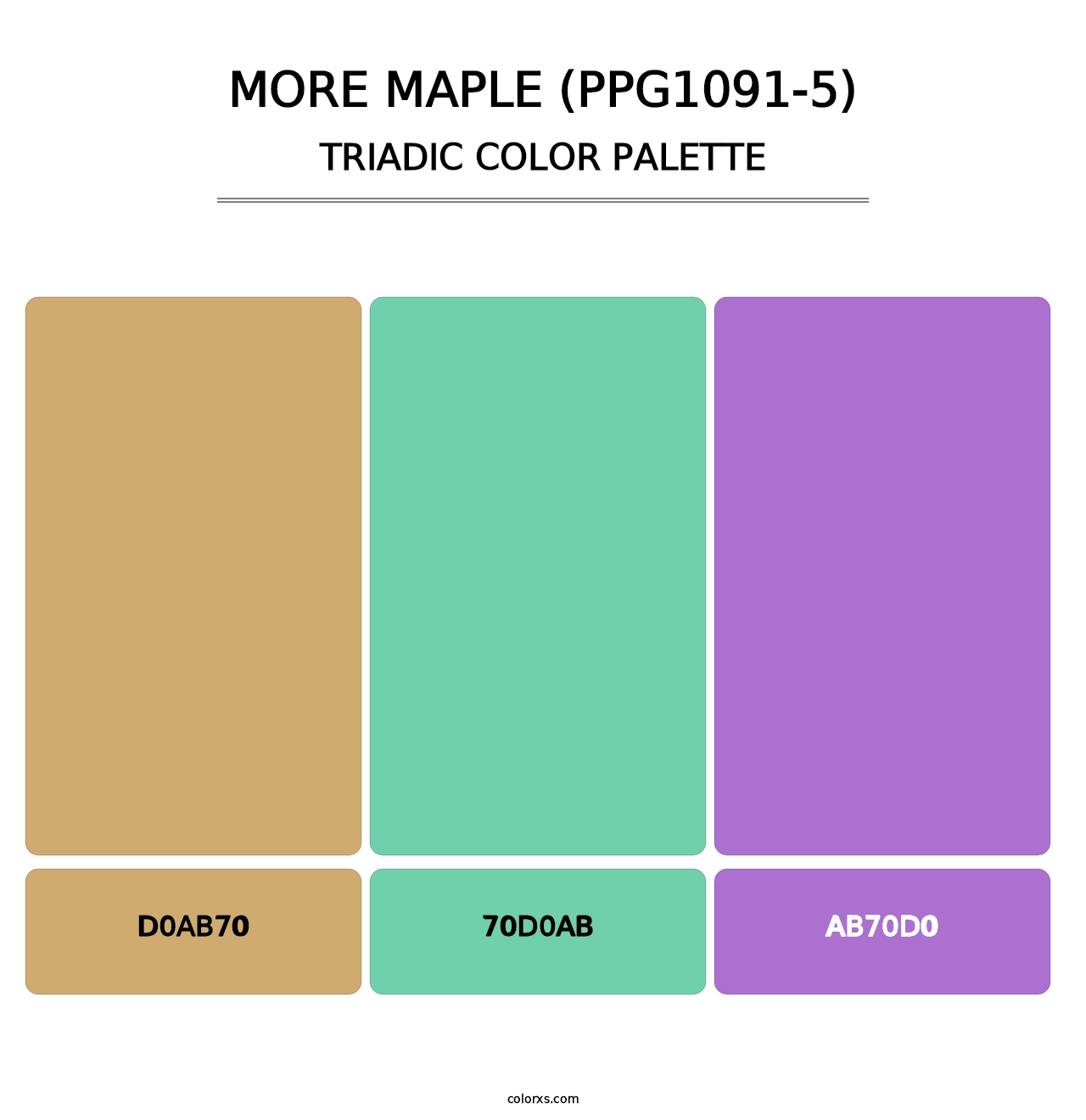 More Maple (PPG1091-5) - Triadic Color Palette