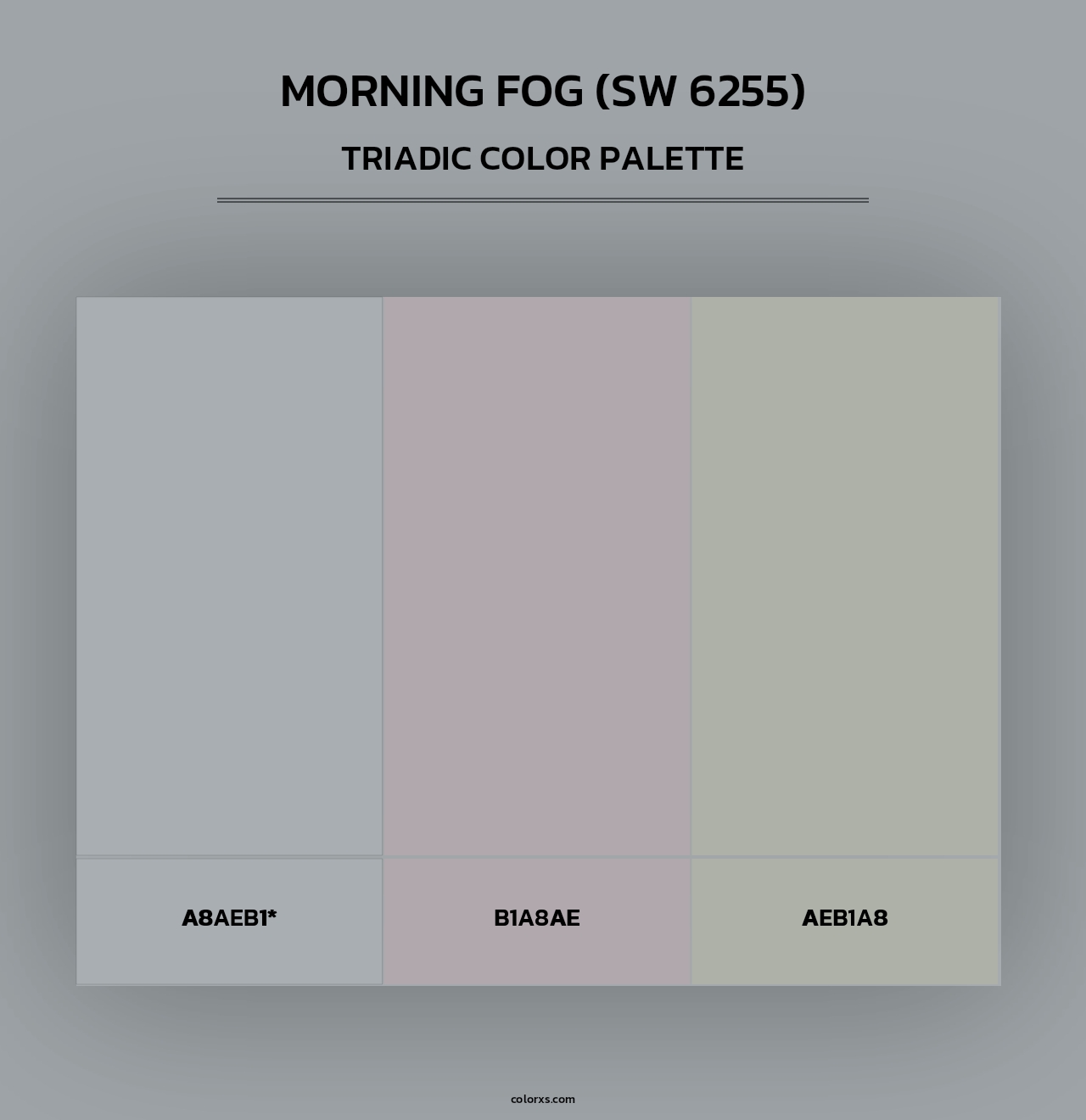 Morning Fog (SW 6255) - Triadic Color Palette