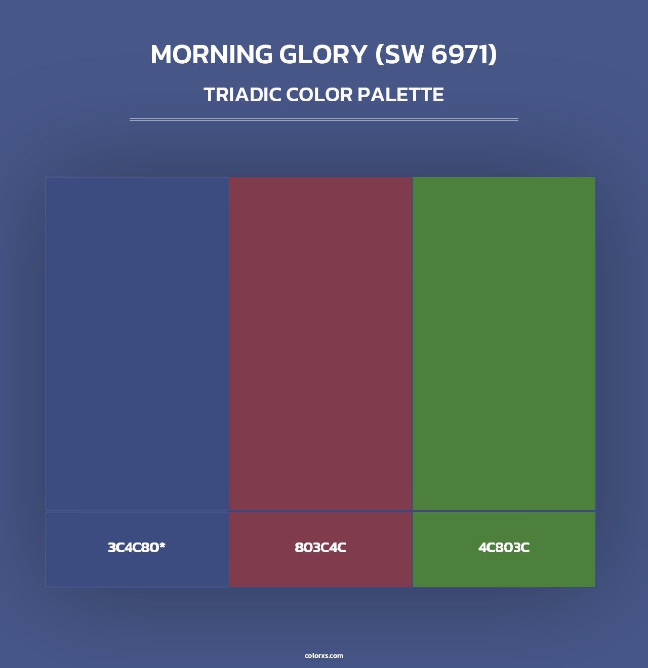 Morning Glory (SW 6971) - Triadic Color Palette
