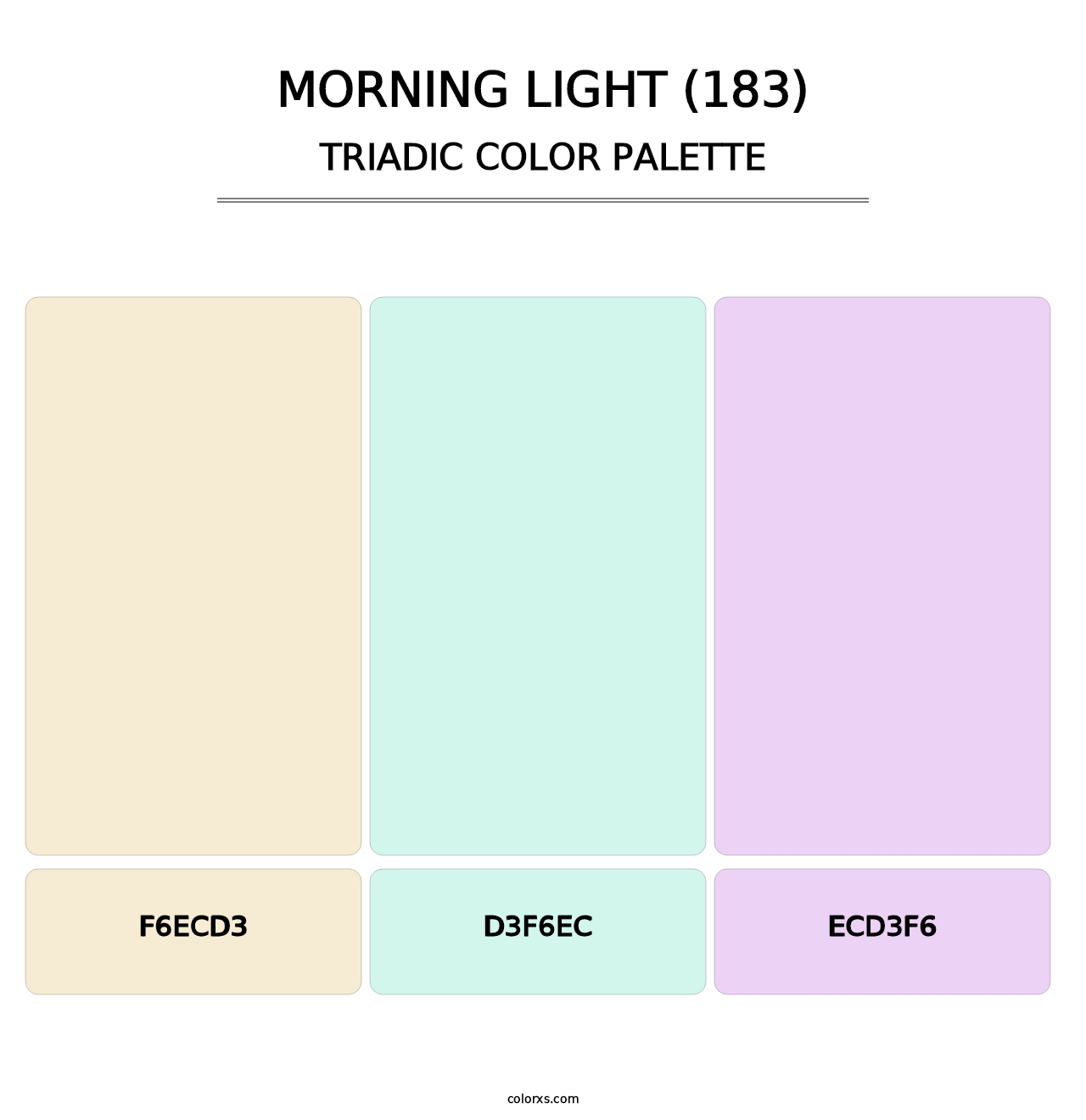 Morning Light (183) - Triadic Color Palette