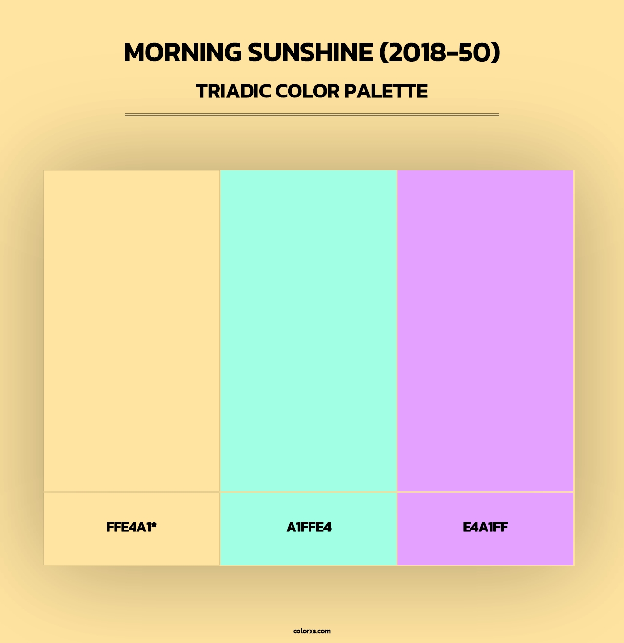 Morning Sunshine (2018-50) - Triadic Color Palette