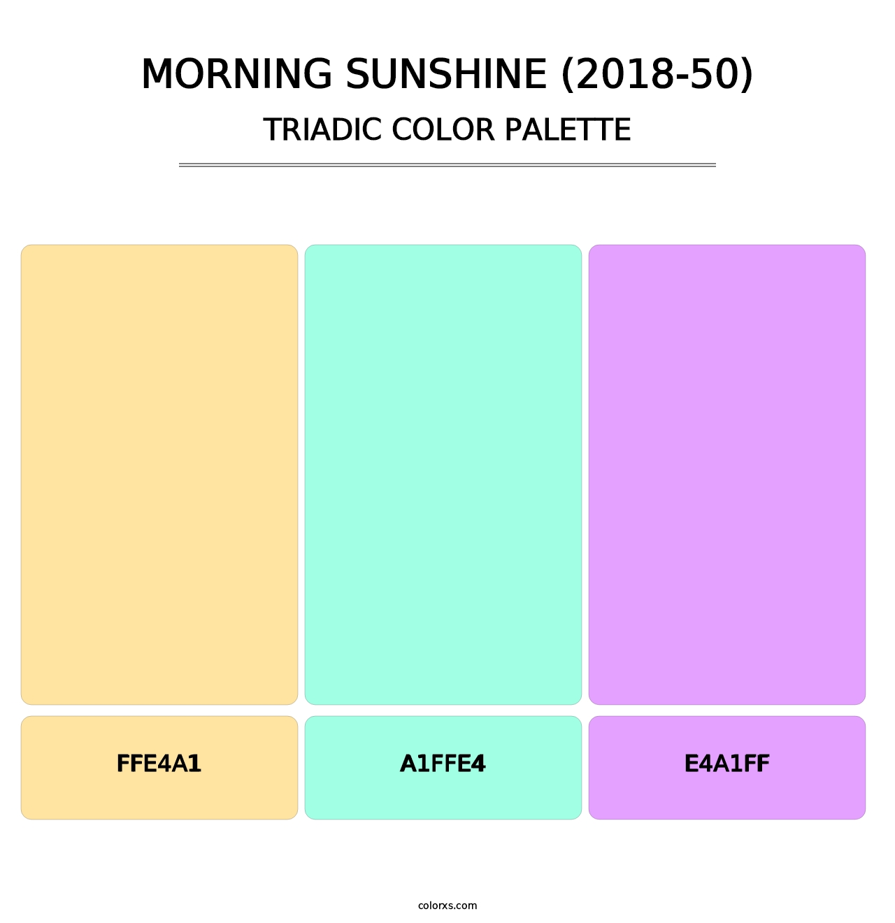 Morning Sunshine (2018-50) - Triadic Color Palette