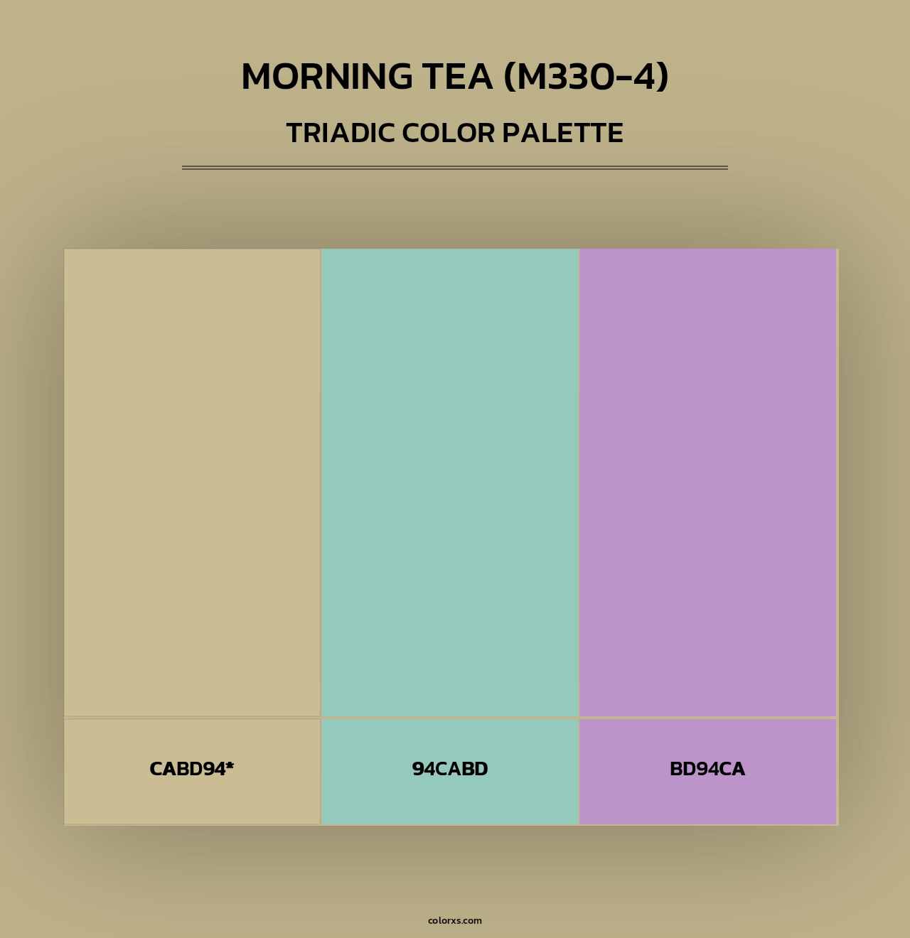 Morning Tea (M330-4) - Triadic Color Palette