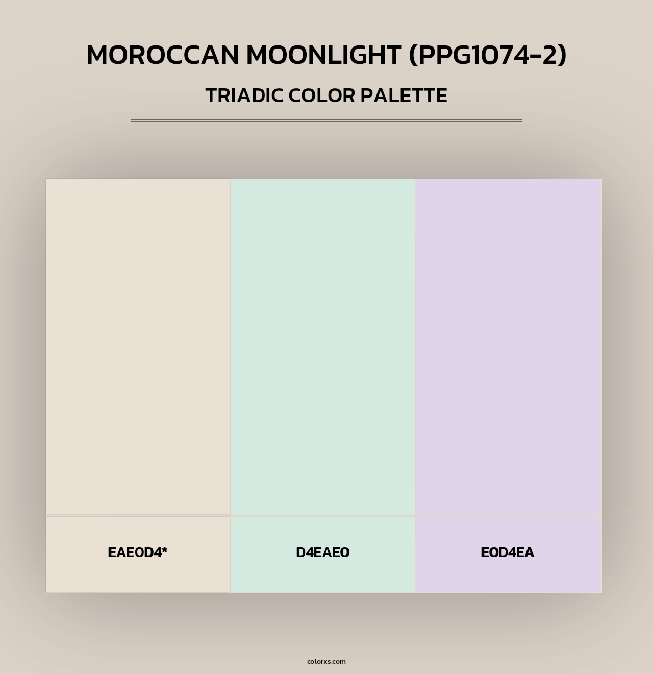 Moroccan Moonlight (PPG1074-2) - Triadic Color Palette