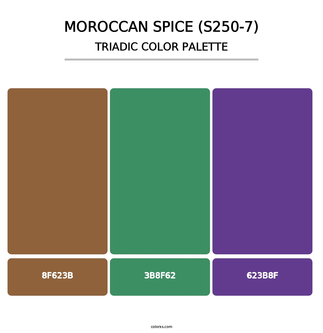 Moroccan Spice (S250-7) - Triadic Color Palette