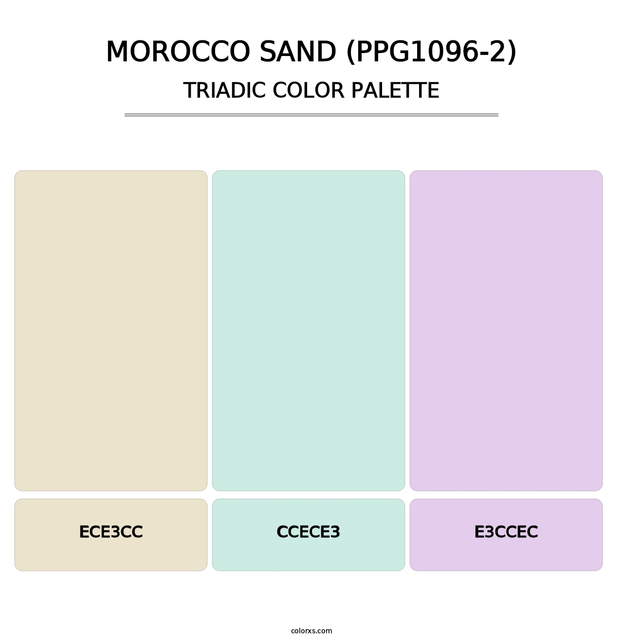 Morocco Sand (PPG1096-2) - Triadic Color Palette