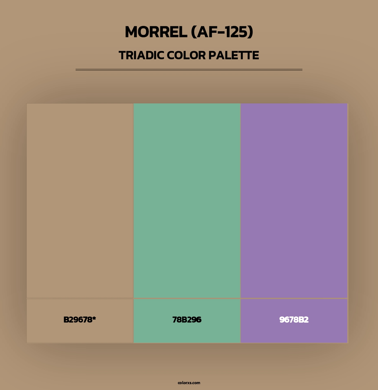Morrel (AF-125) - Triadic Color Palette