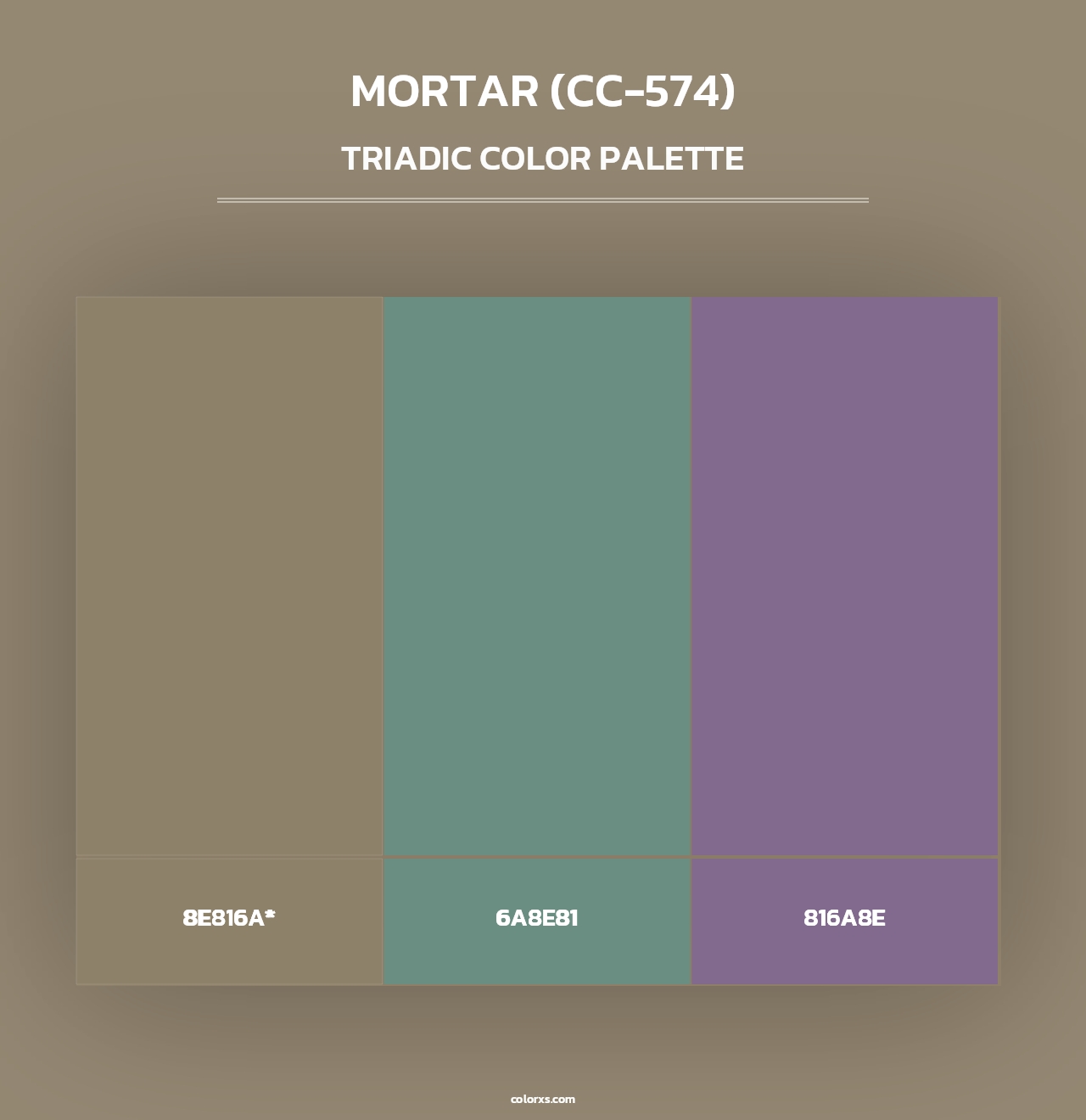Mortar (CC-574) - Triadic Color Palette